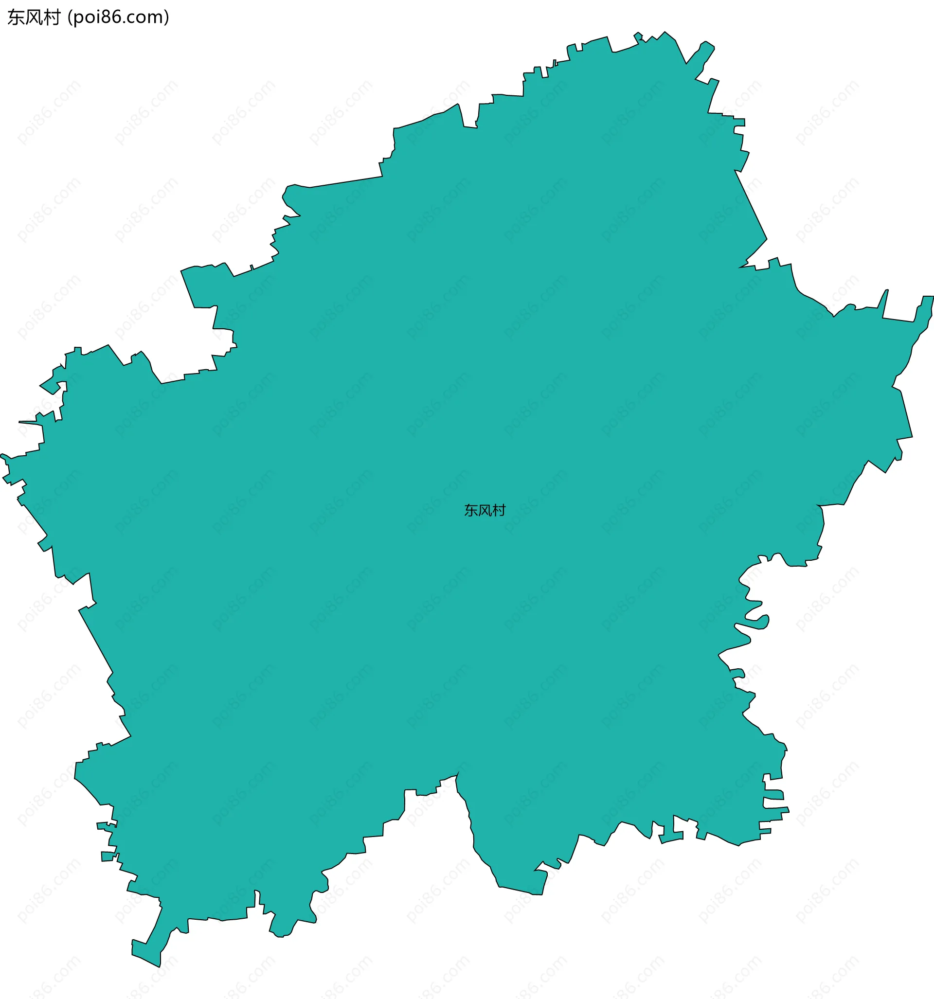 东风村边界地图