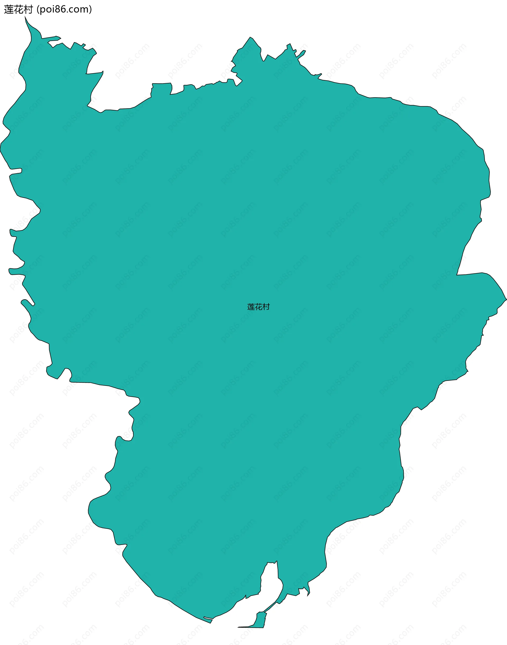 莲花村边界地图