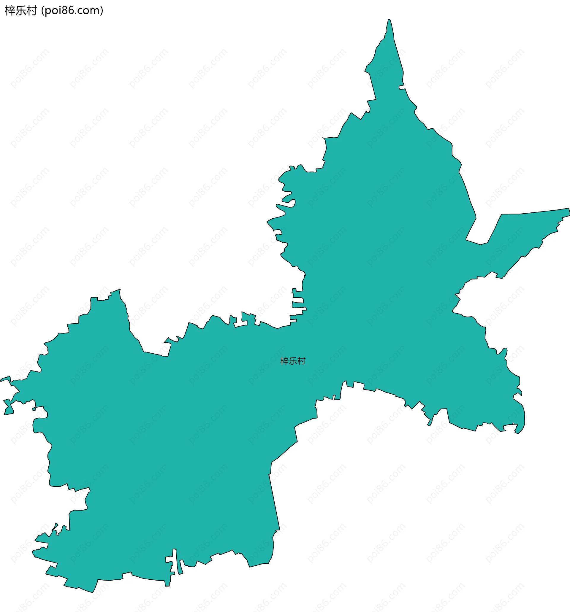 梓乐村边界地图