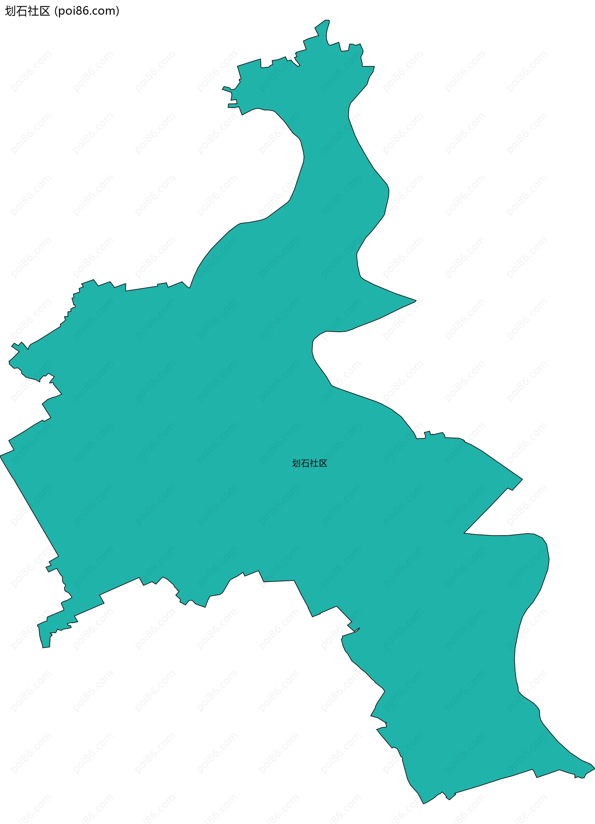 划石社区边界地图