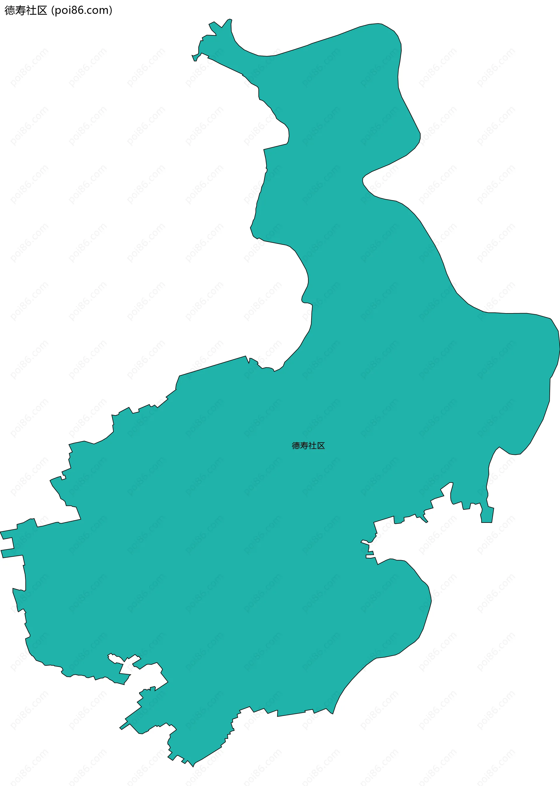 德寿社区边界地图