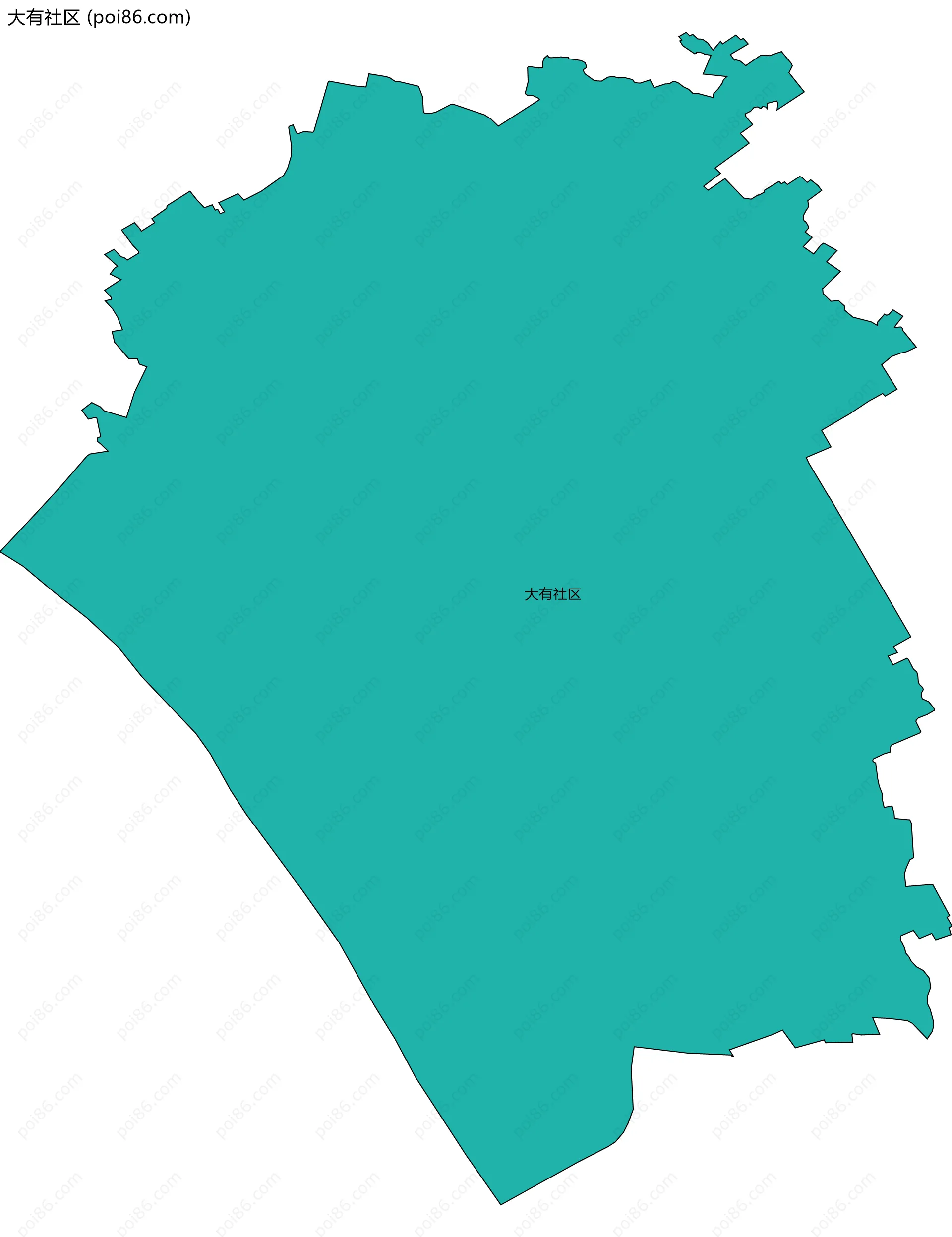 大有社区边界地图