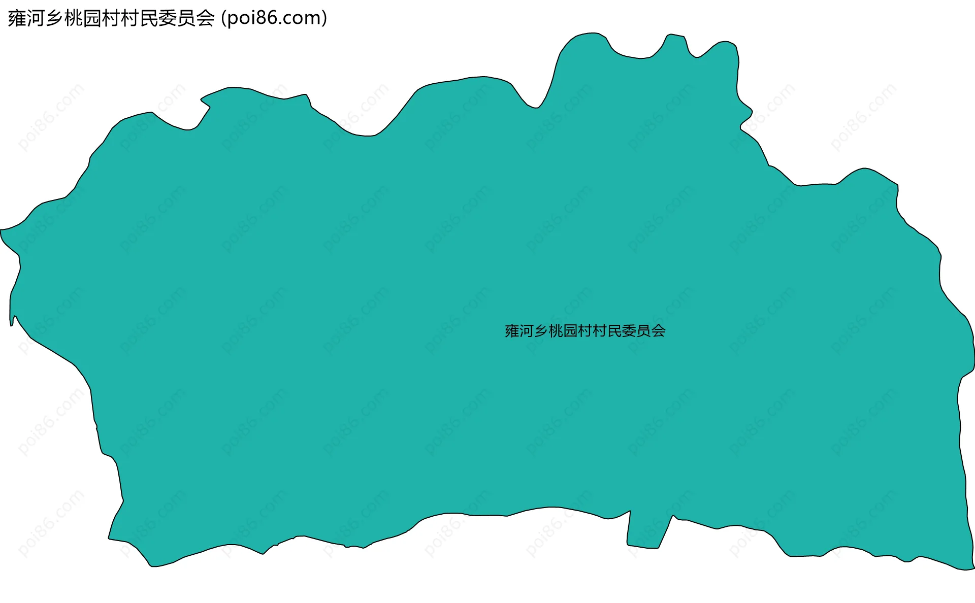 雍河乡桃园村村民委员会边界地图