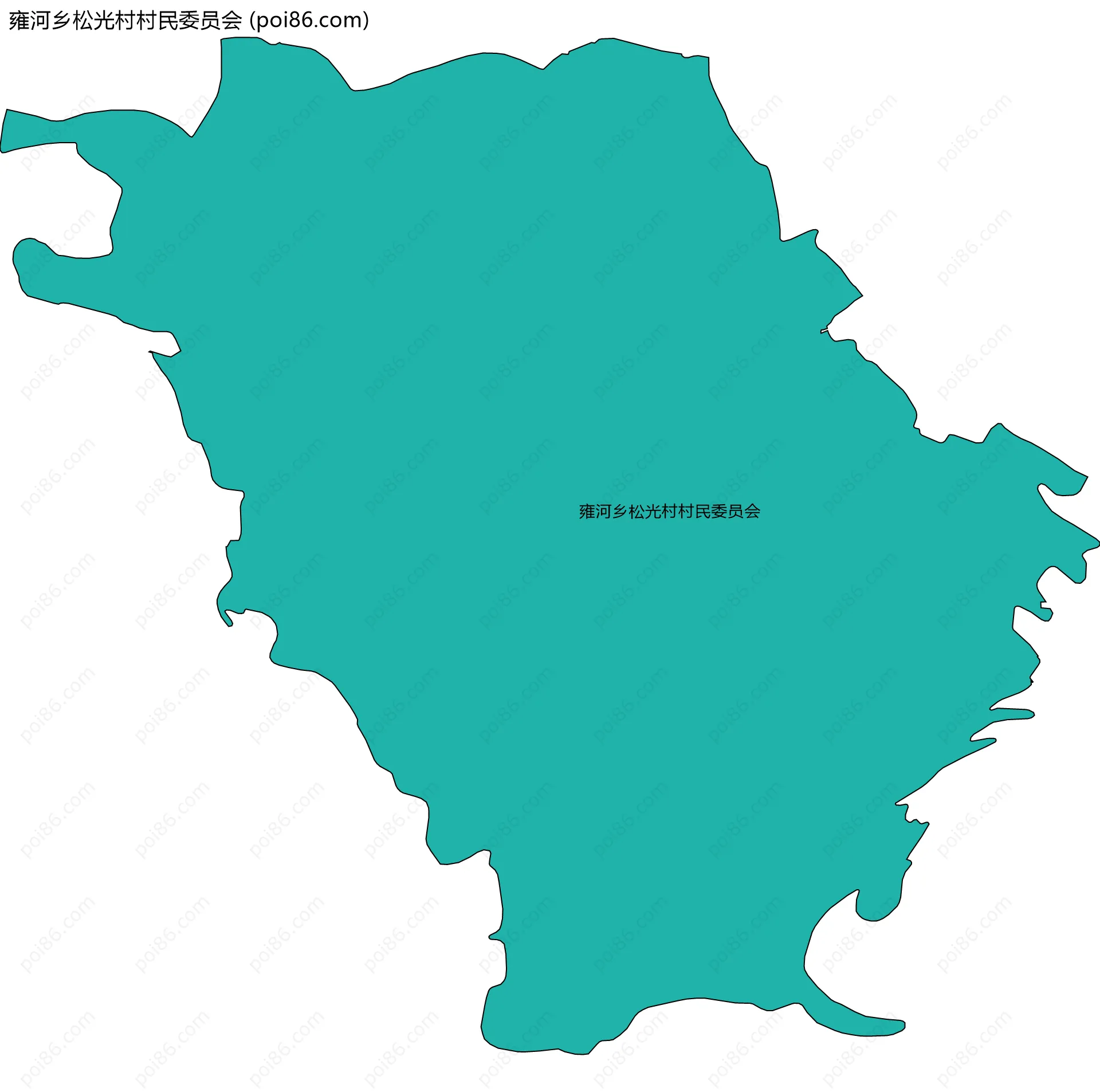 雍河乡松光村村民委员会边界地图