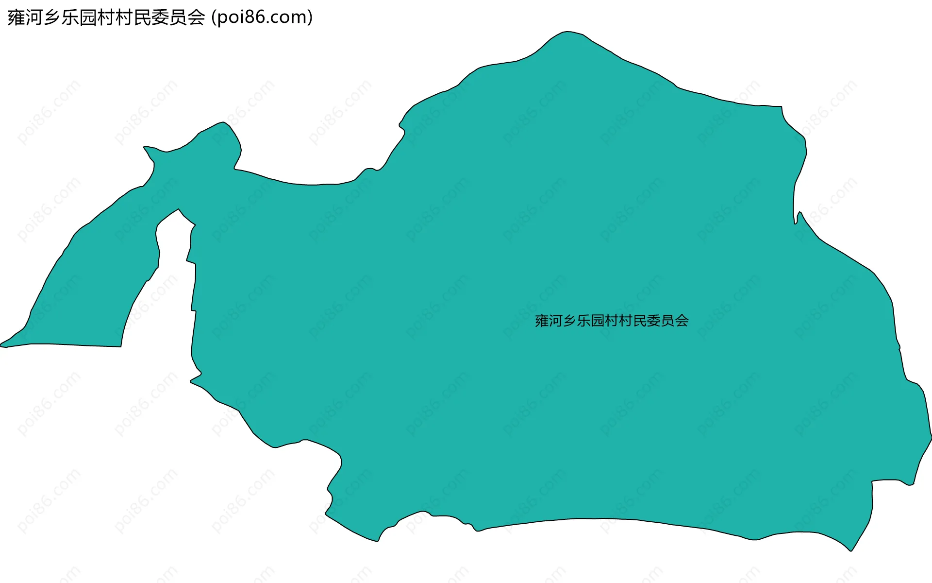 雍河乡乐园村村民委员会边界地图