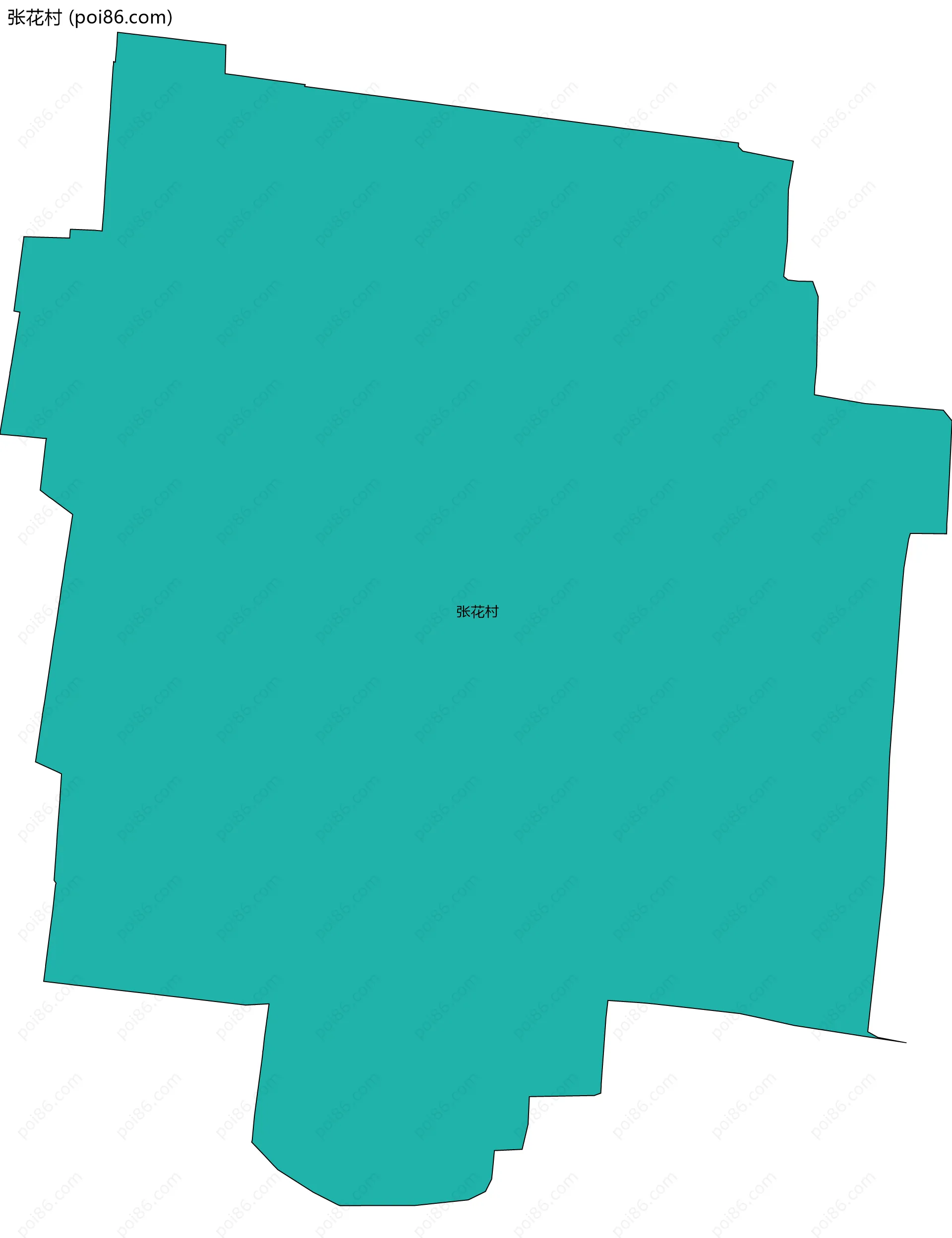 张花村边界地图