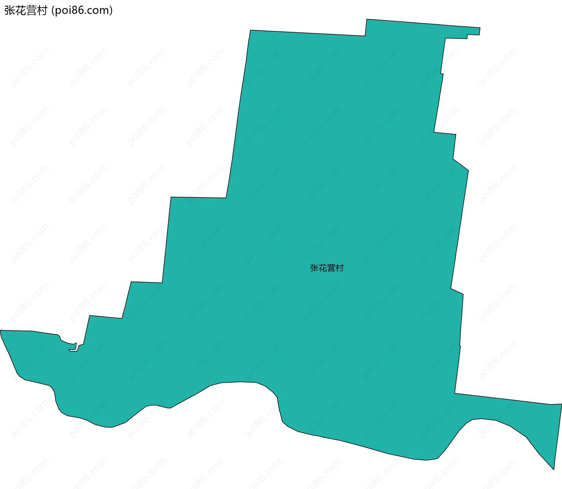 张花营村边界地图