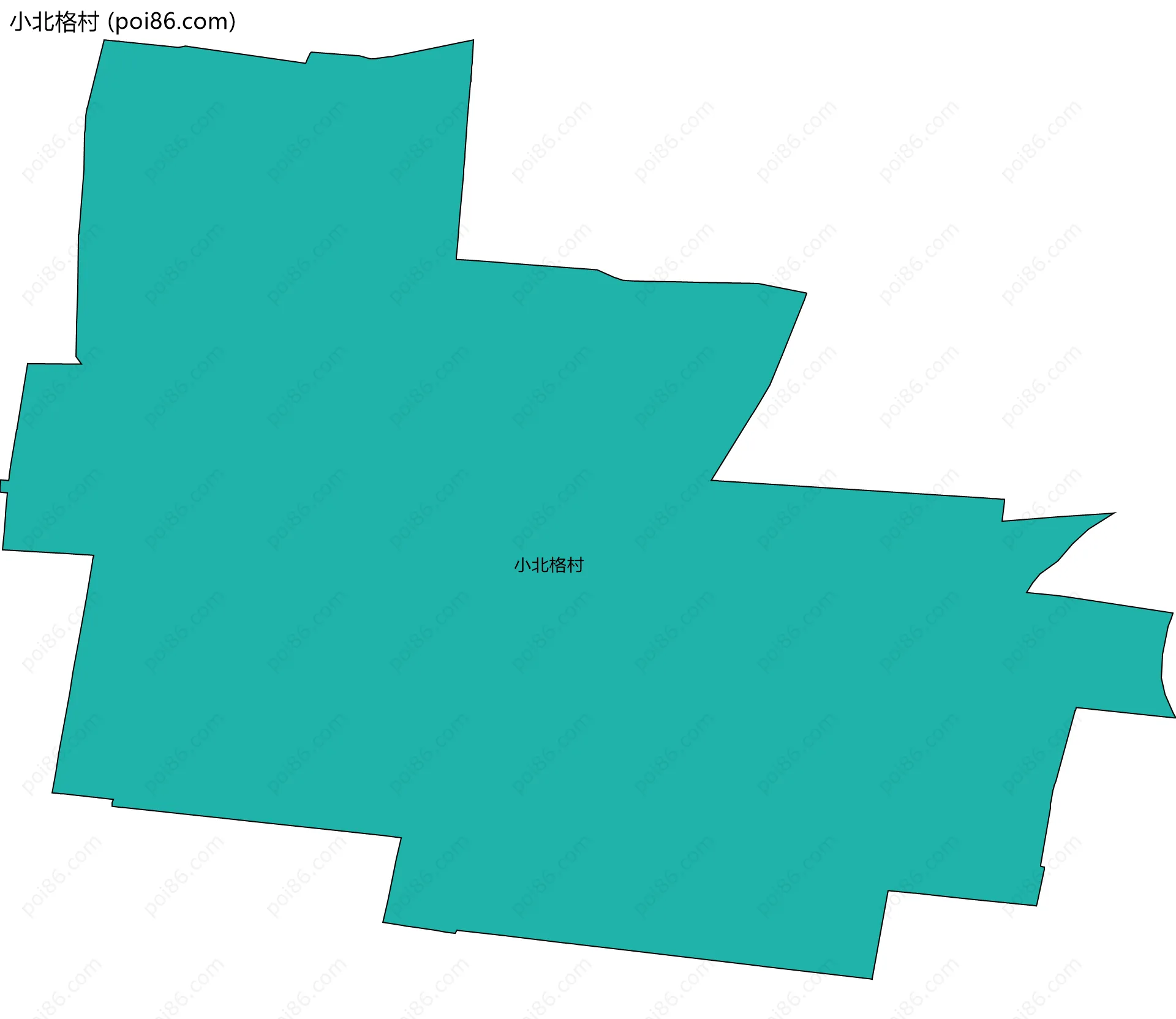 小北格村边界地图