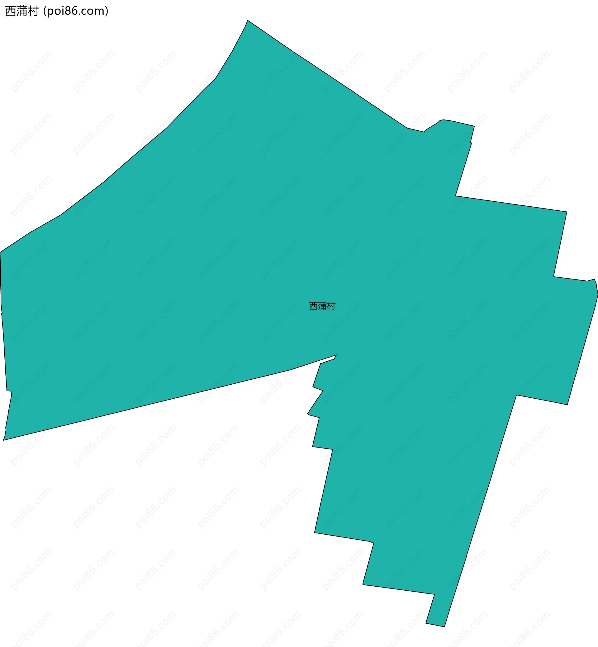 西蒲村边界地图