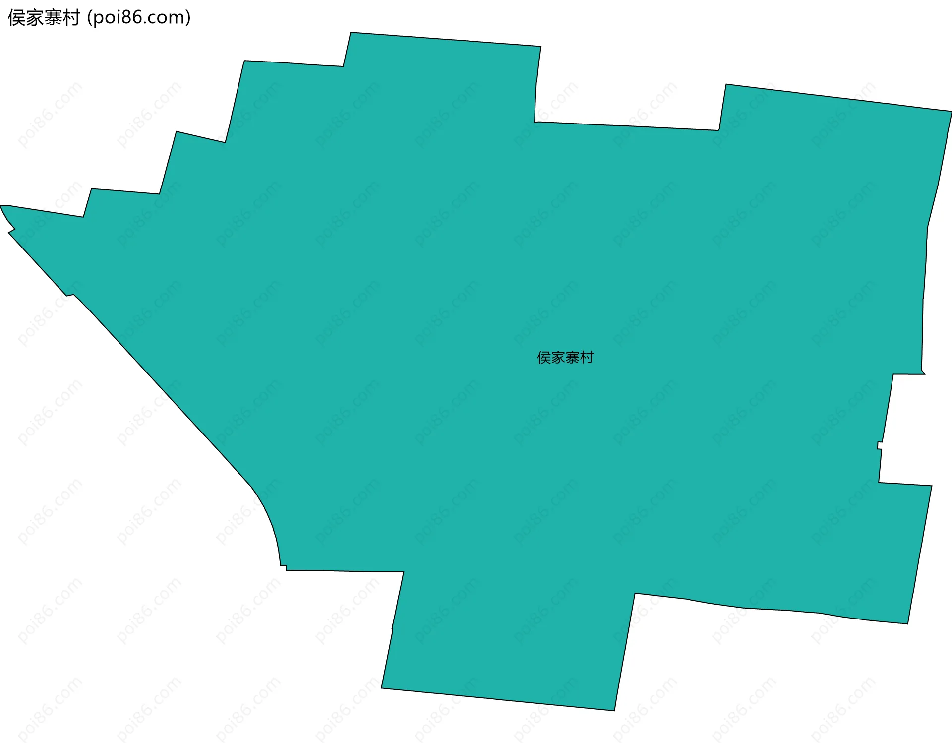 侯家寨村边界地图