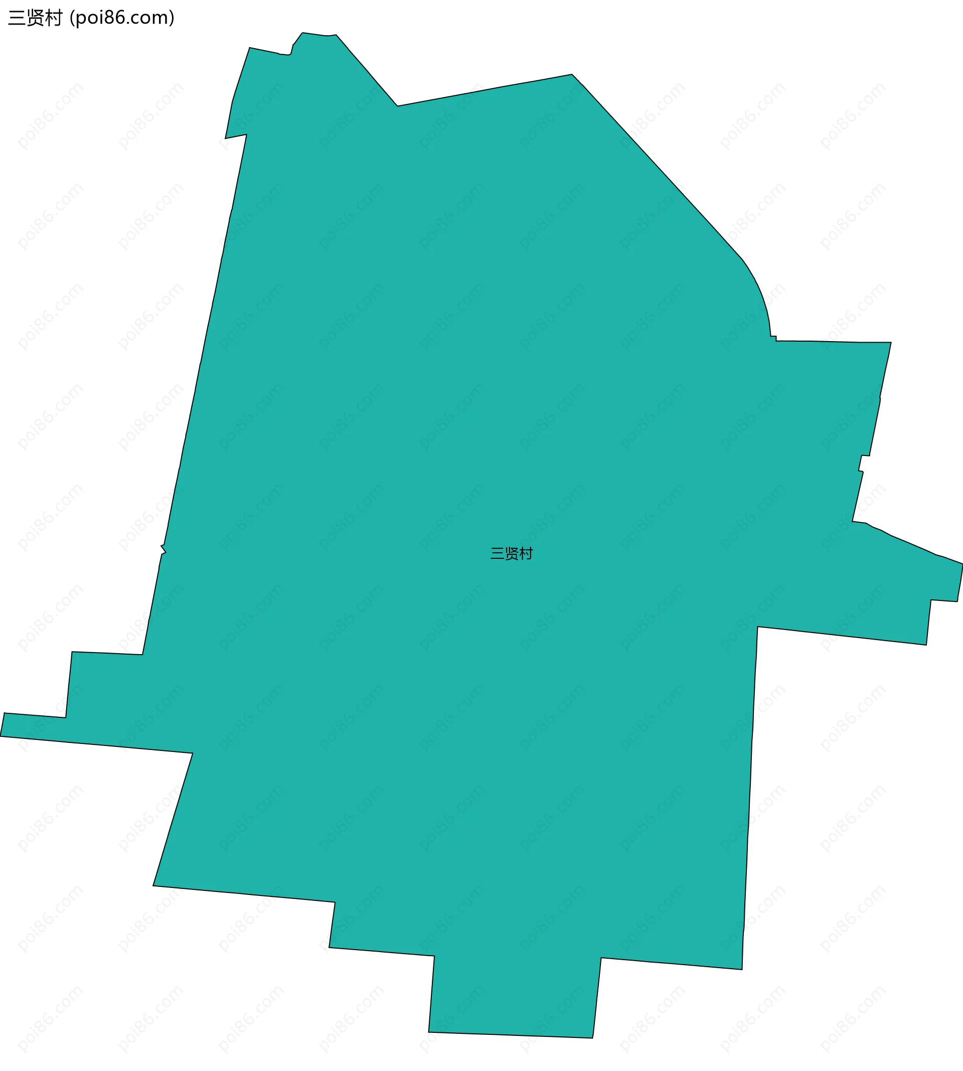 三贤村边界地图