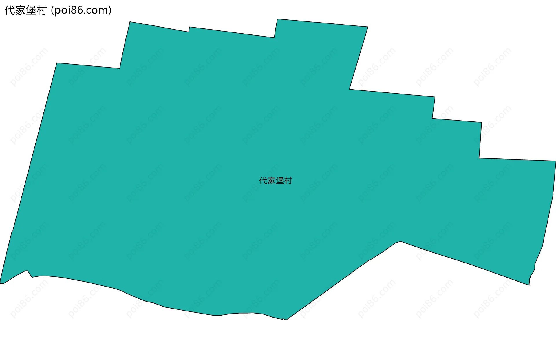 代家堡村边界地图