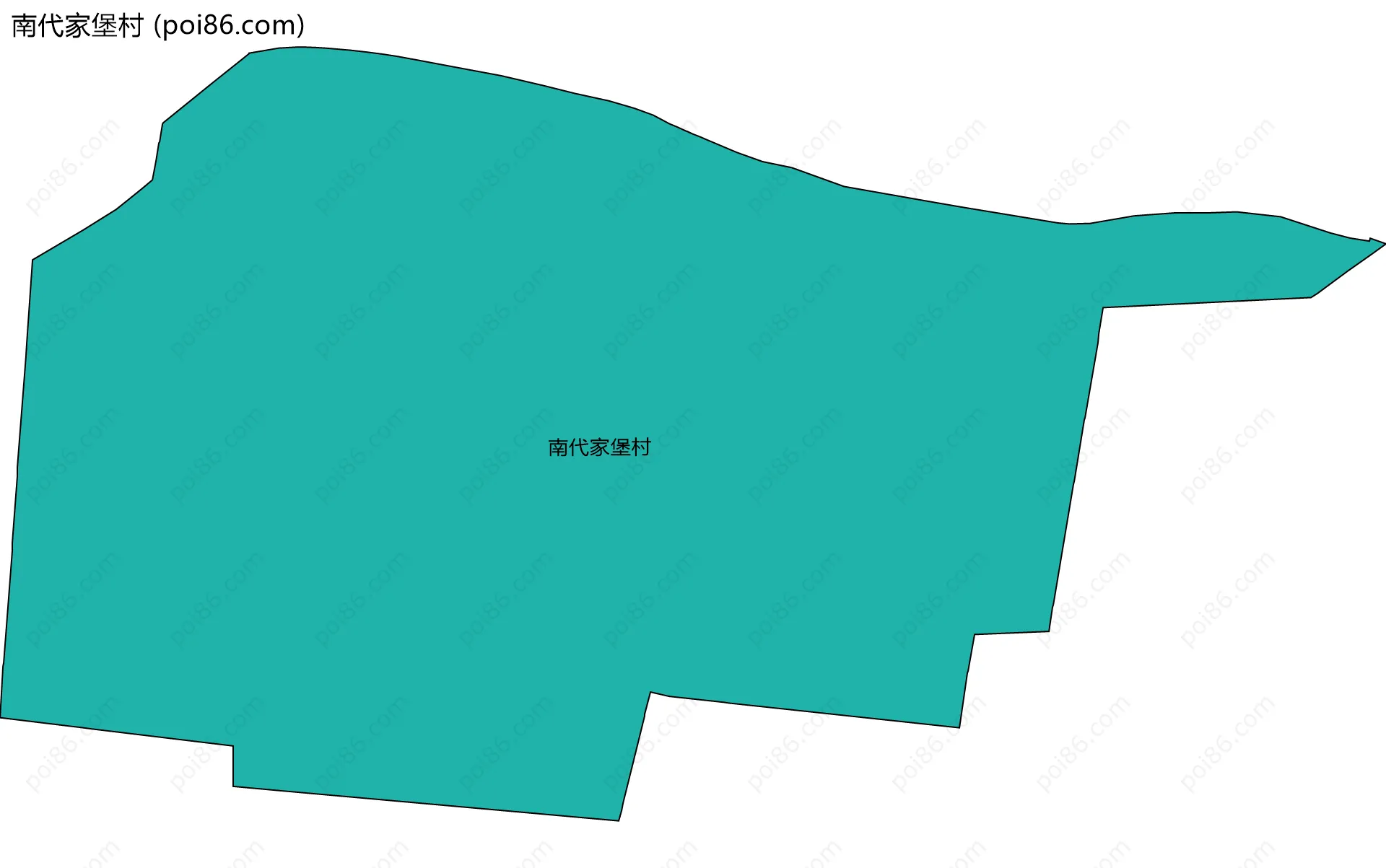 南代家堡村边界地图