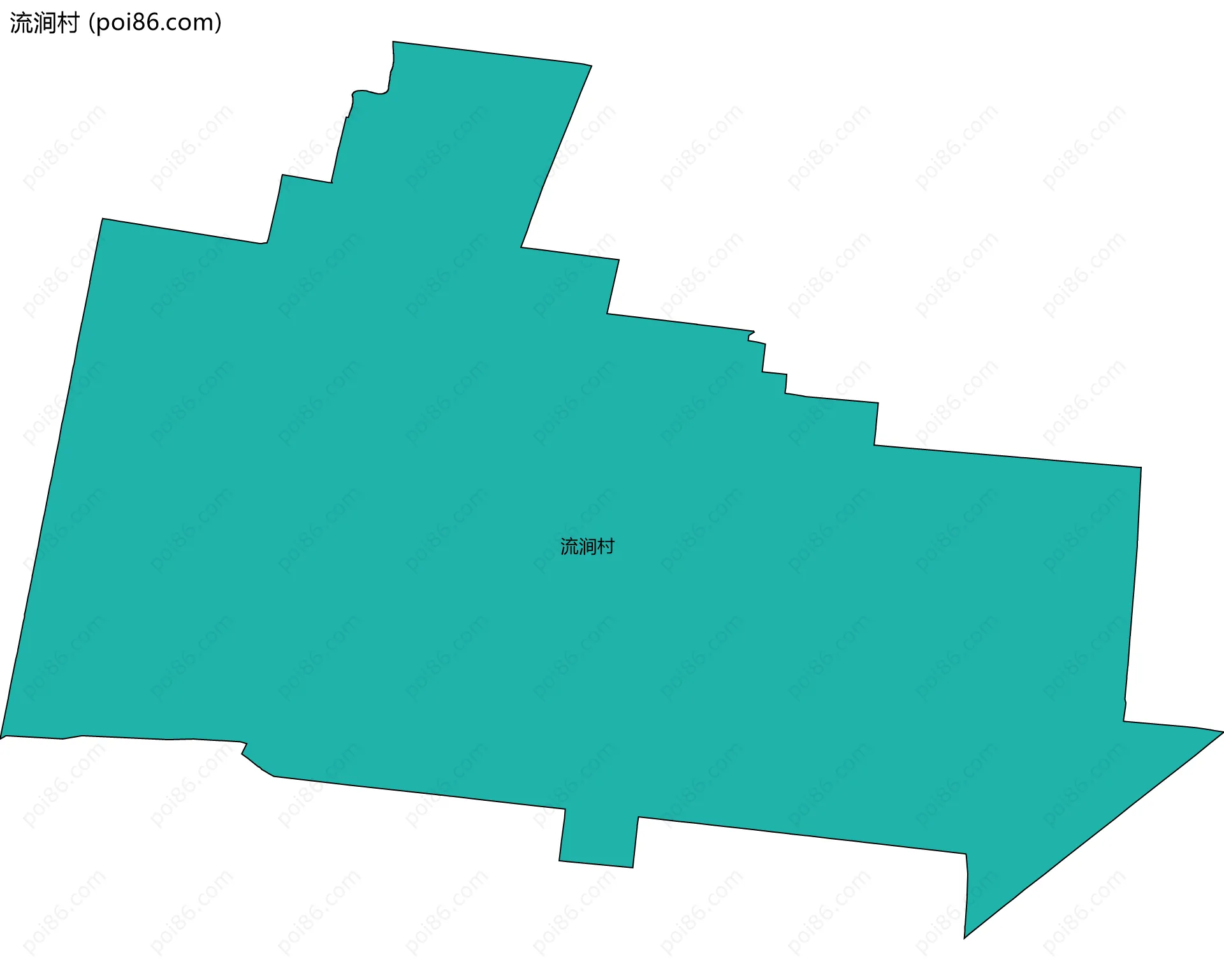 流涧村边界地图