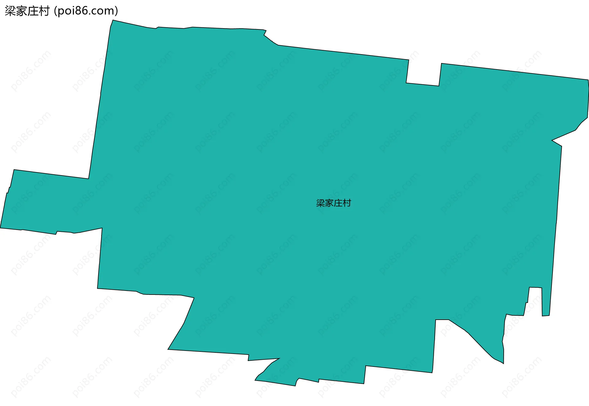 梁家庄村边界地图