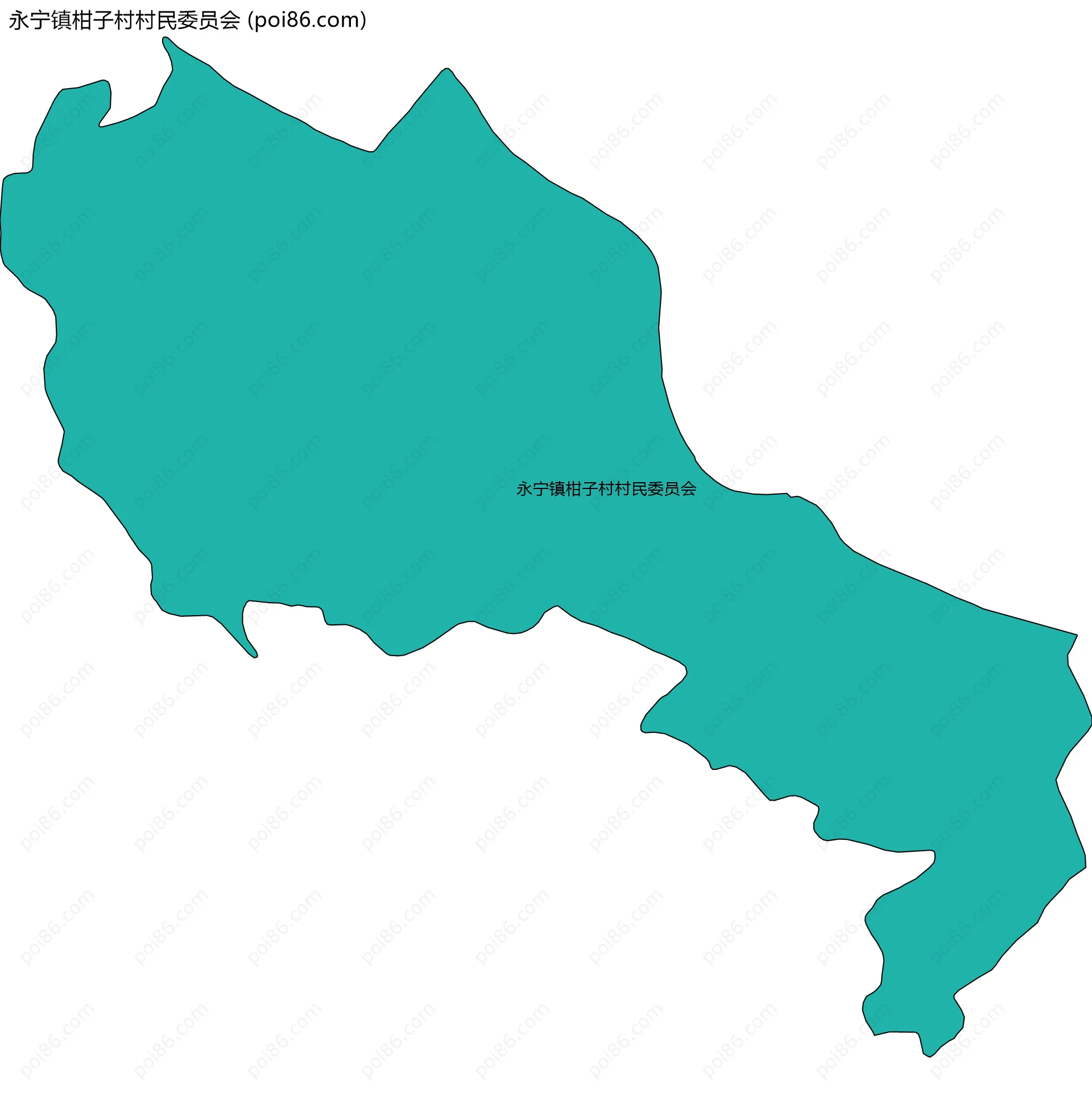 永宁镇柑子村村民委员会边界地图