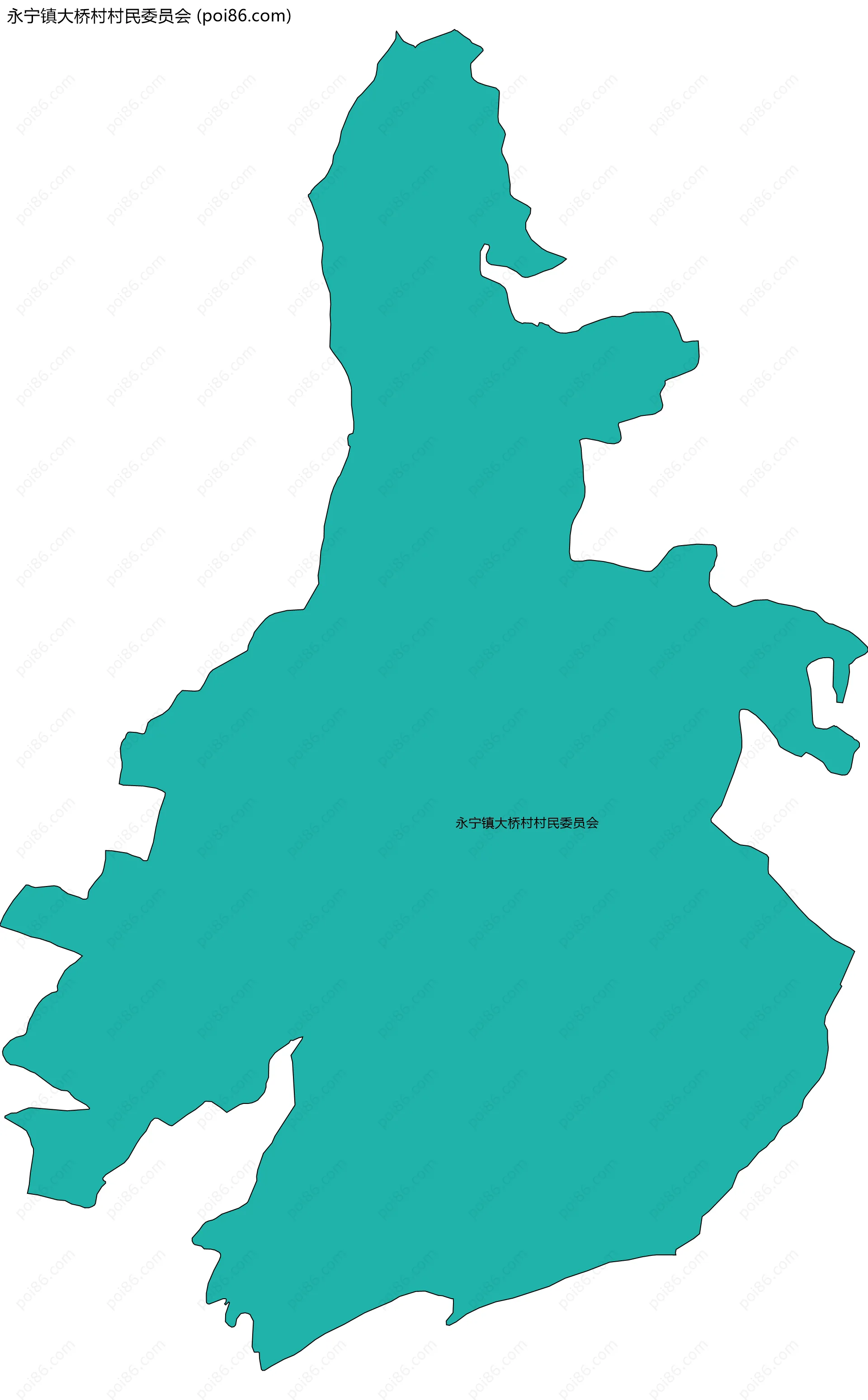 永宁镇大桥村村民委员会边界地图