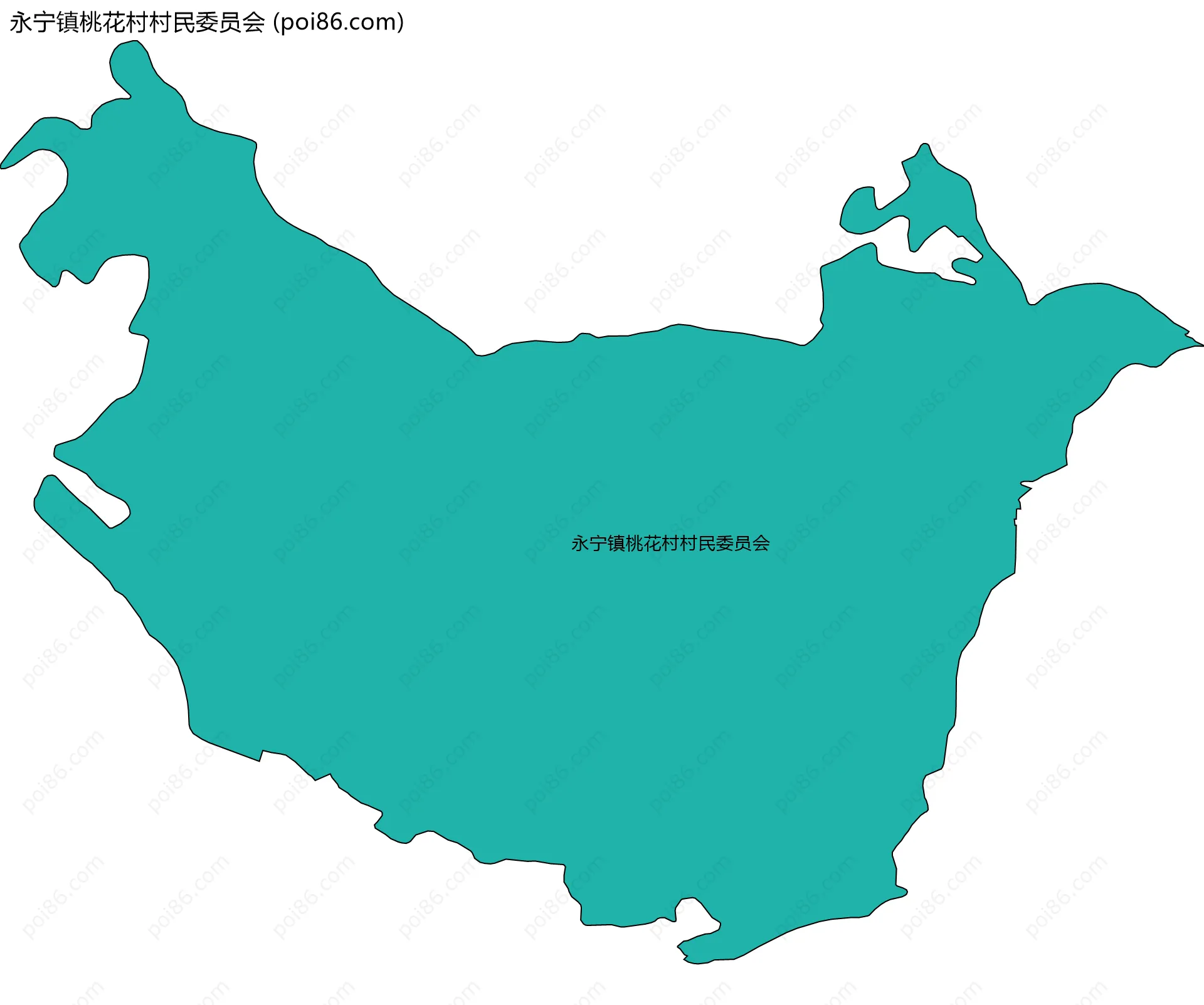 永宁镇桃花村村民委员会边界地图