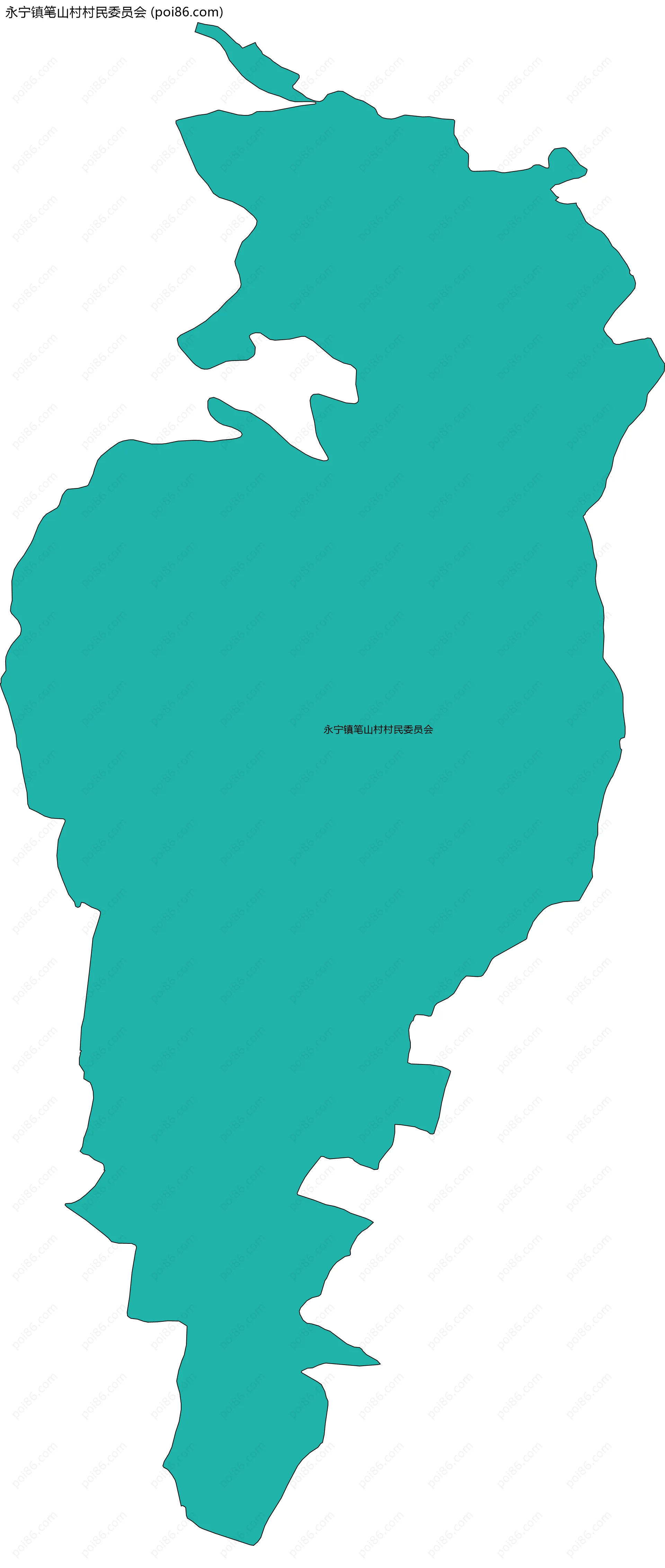 永宁镇笔山村村民委员会边界地图