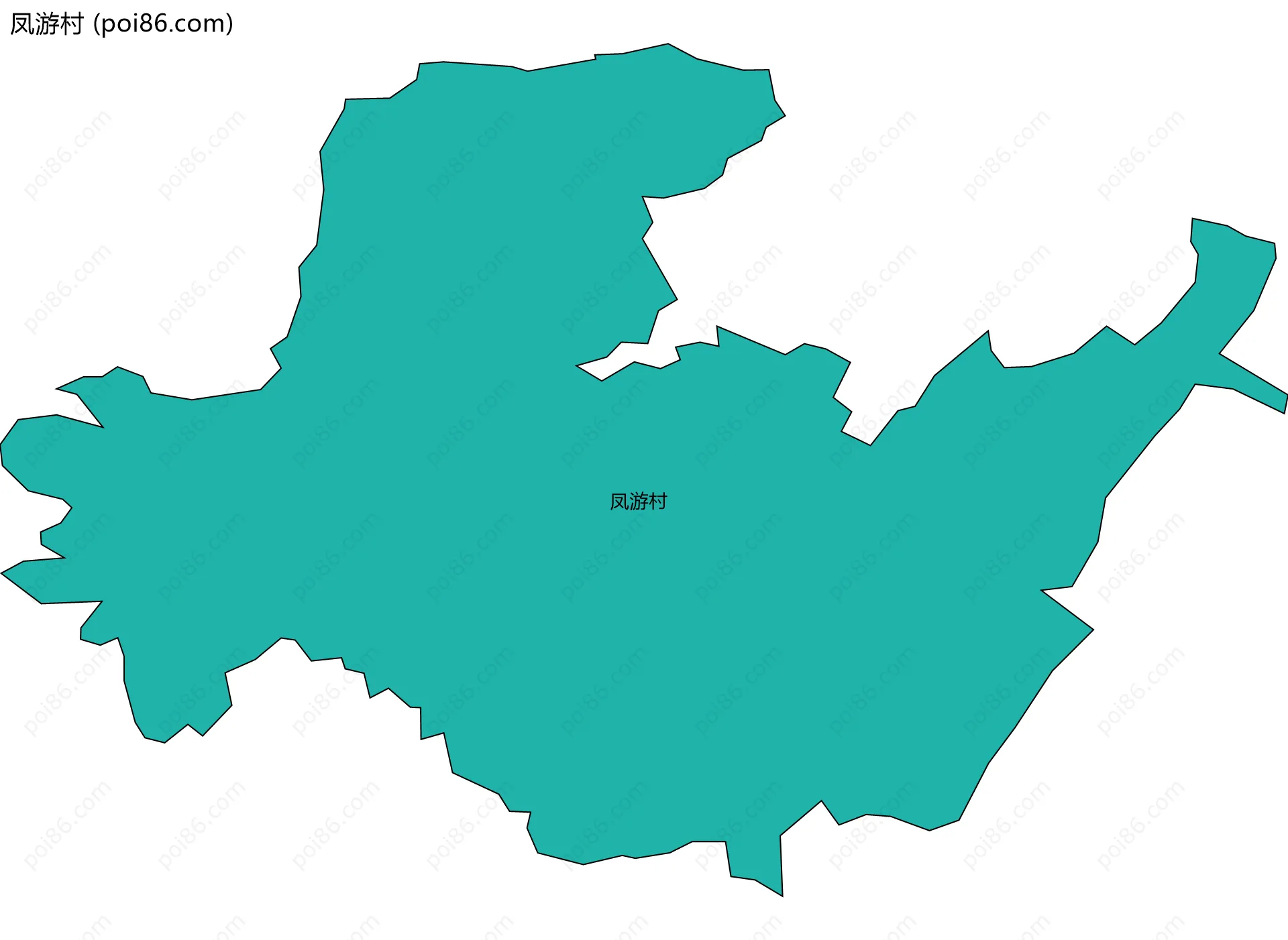 凤游村边界地图