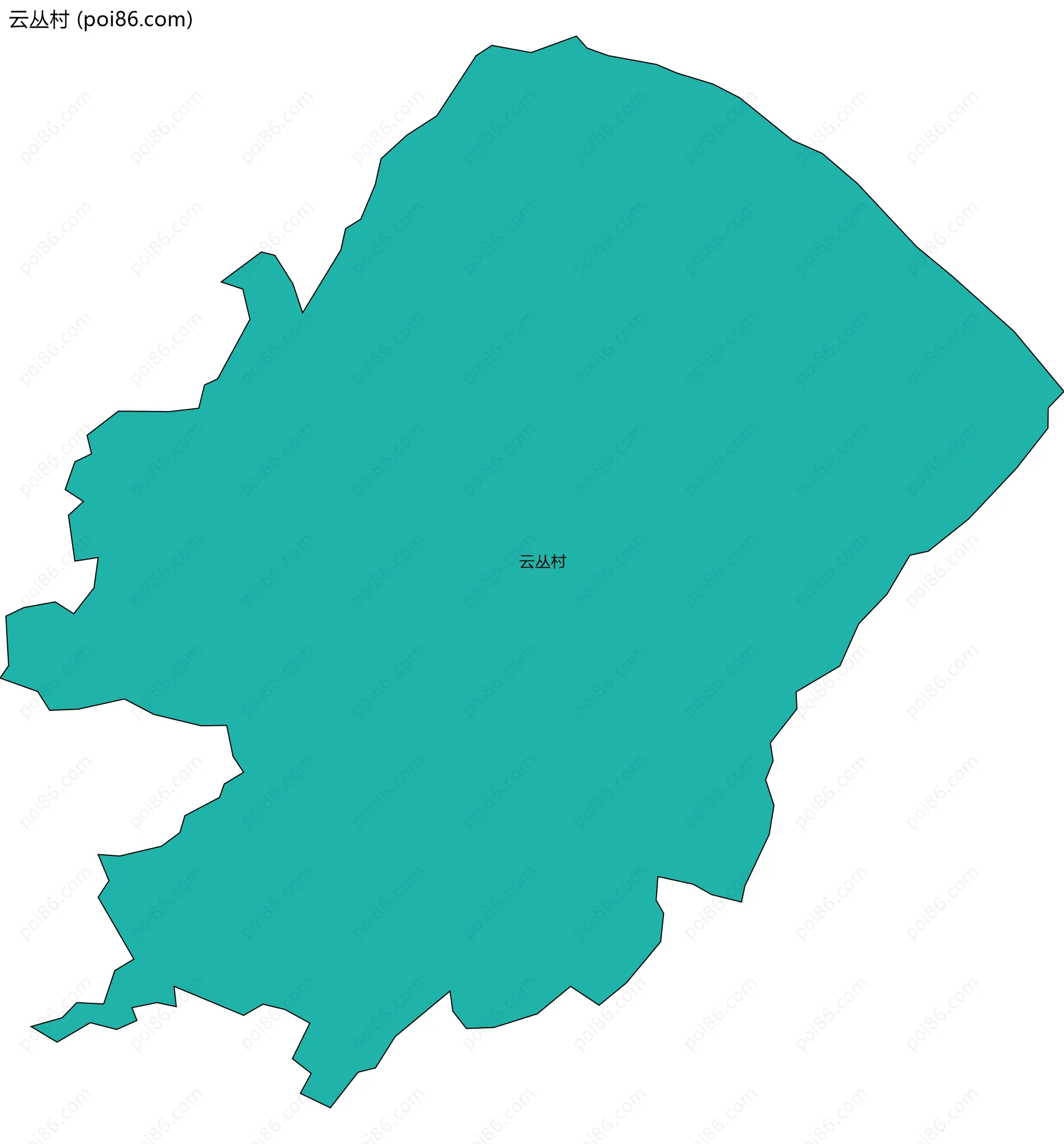 云丛村边界地图