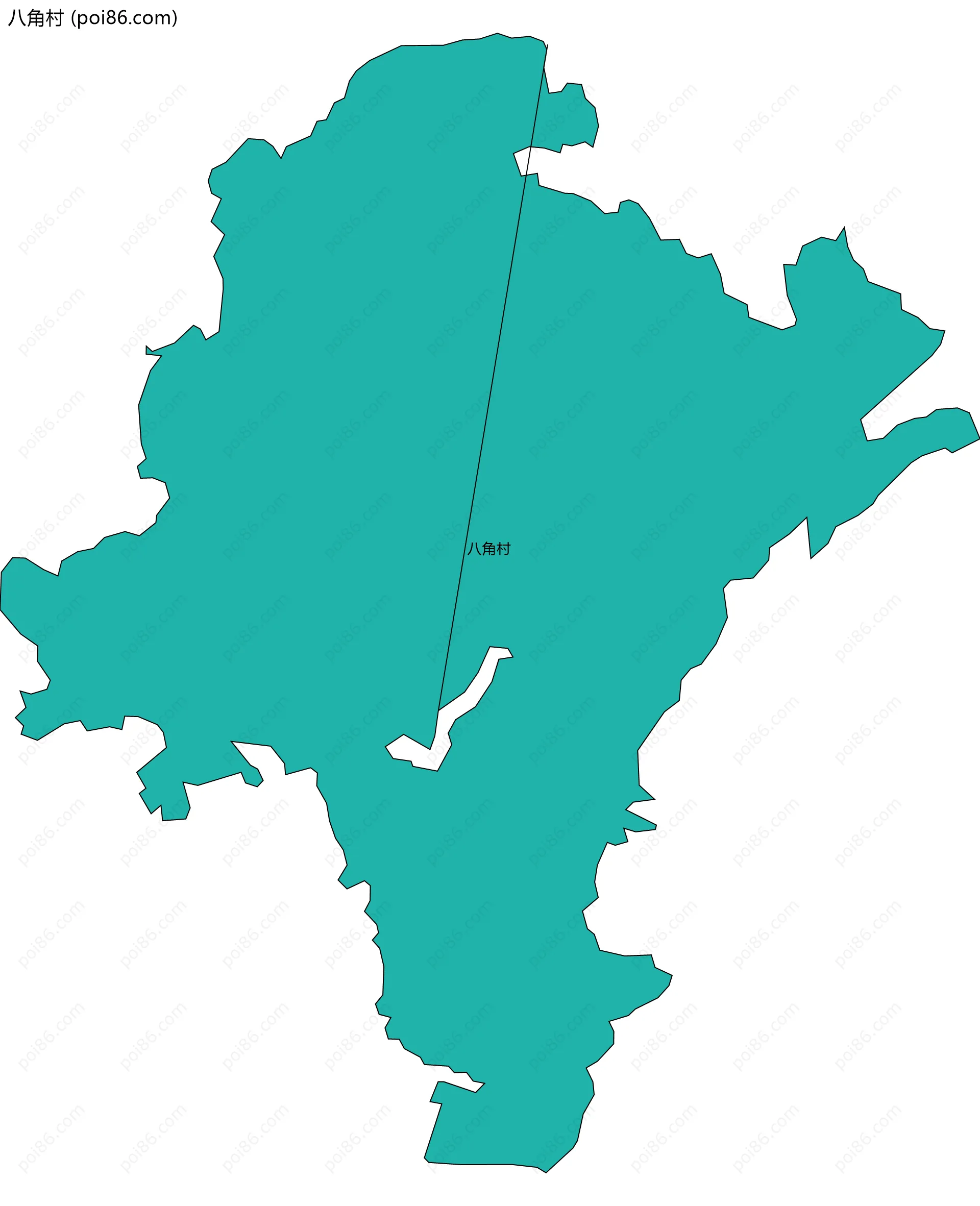 八角村边界地图