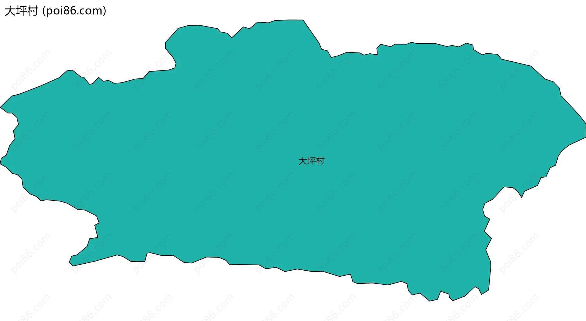 大坪村边界地图