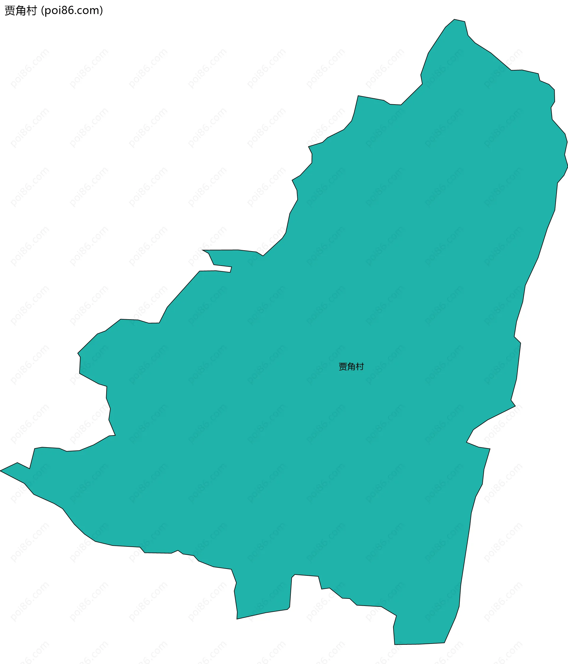 贾角村边界地图