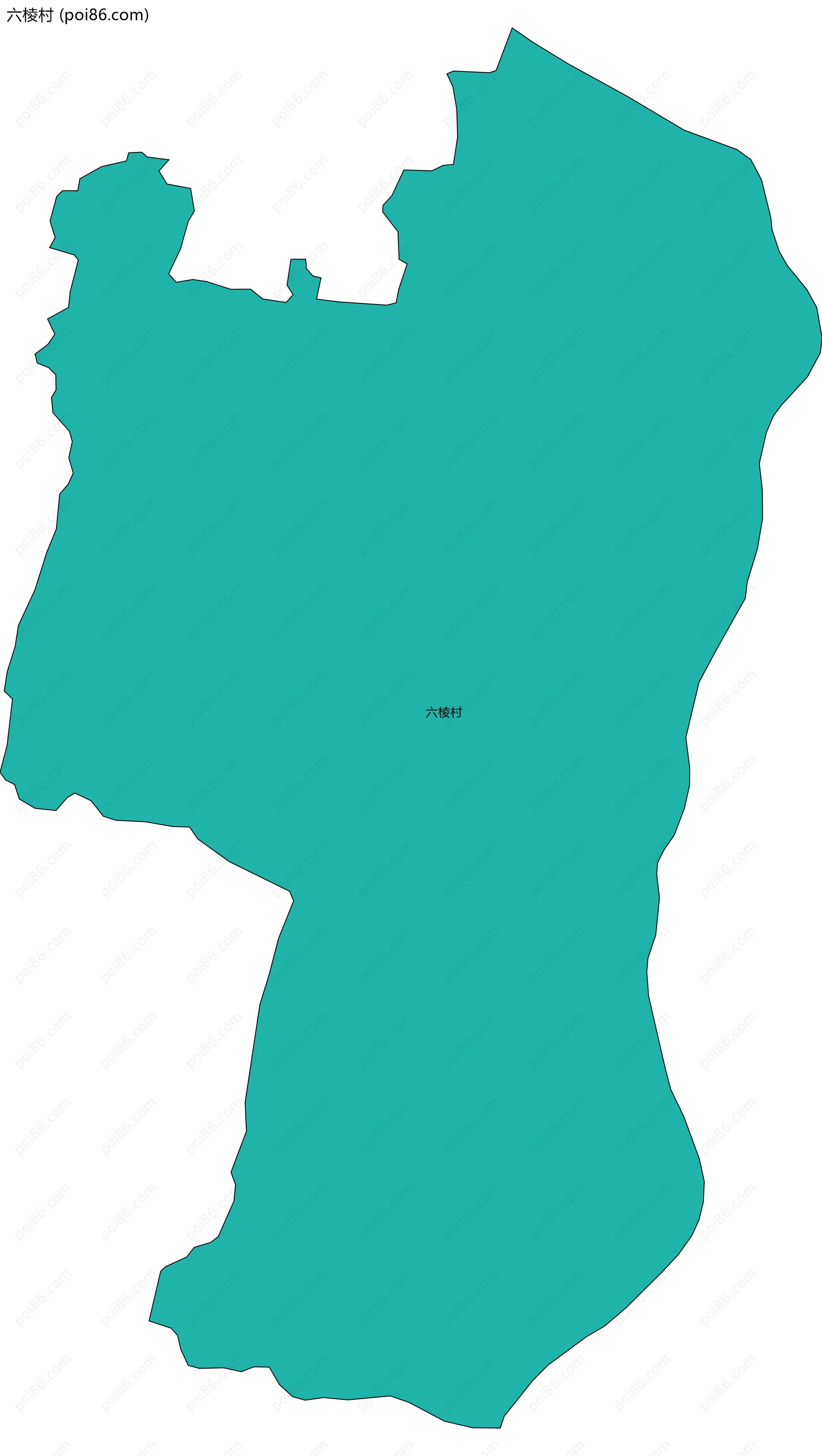 六棱村边界地图