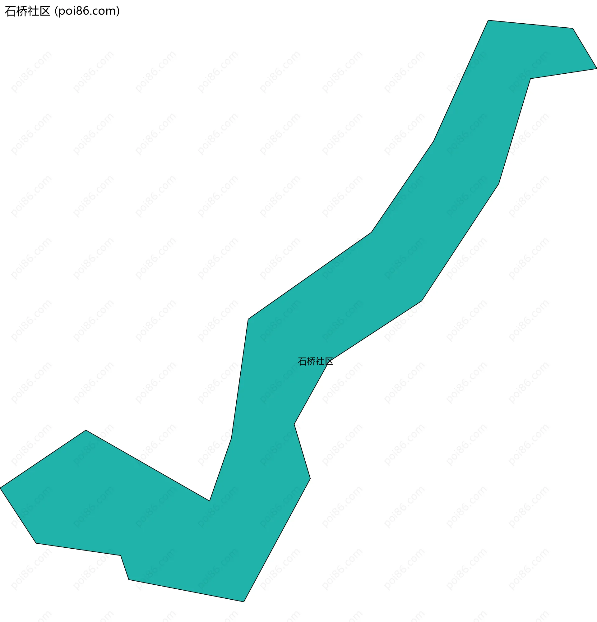 石桥社区边界地图