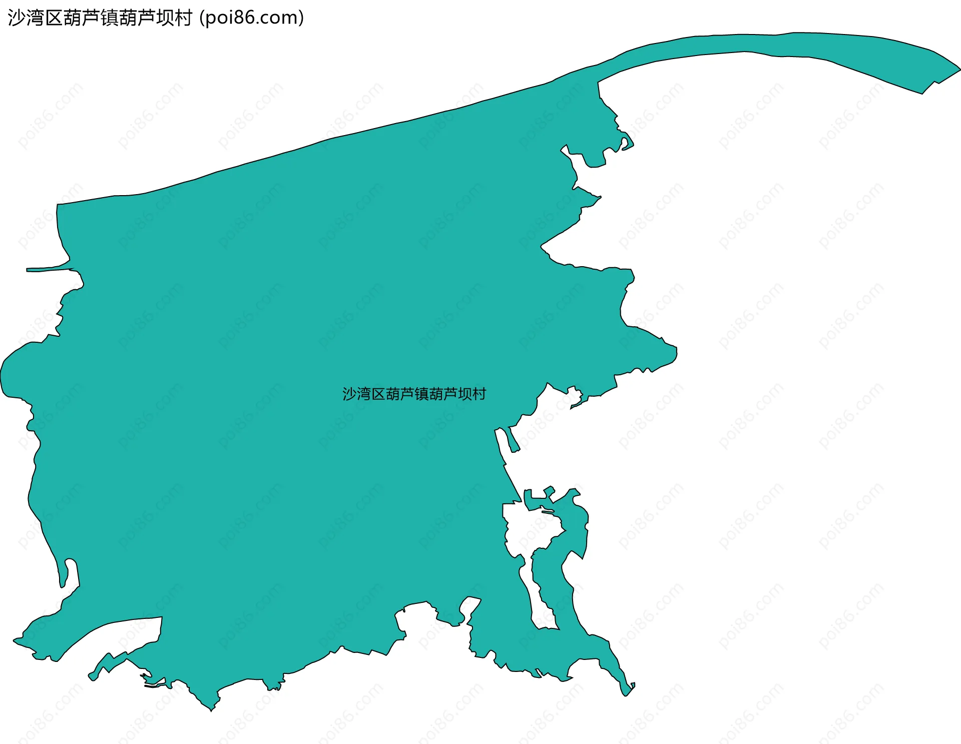 沙湾区葫芦镇葫芦坝村边界地图