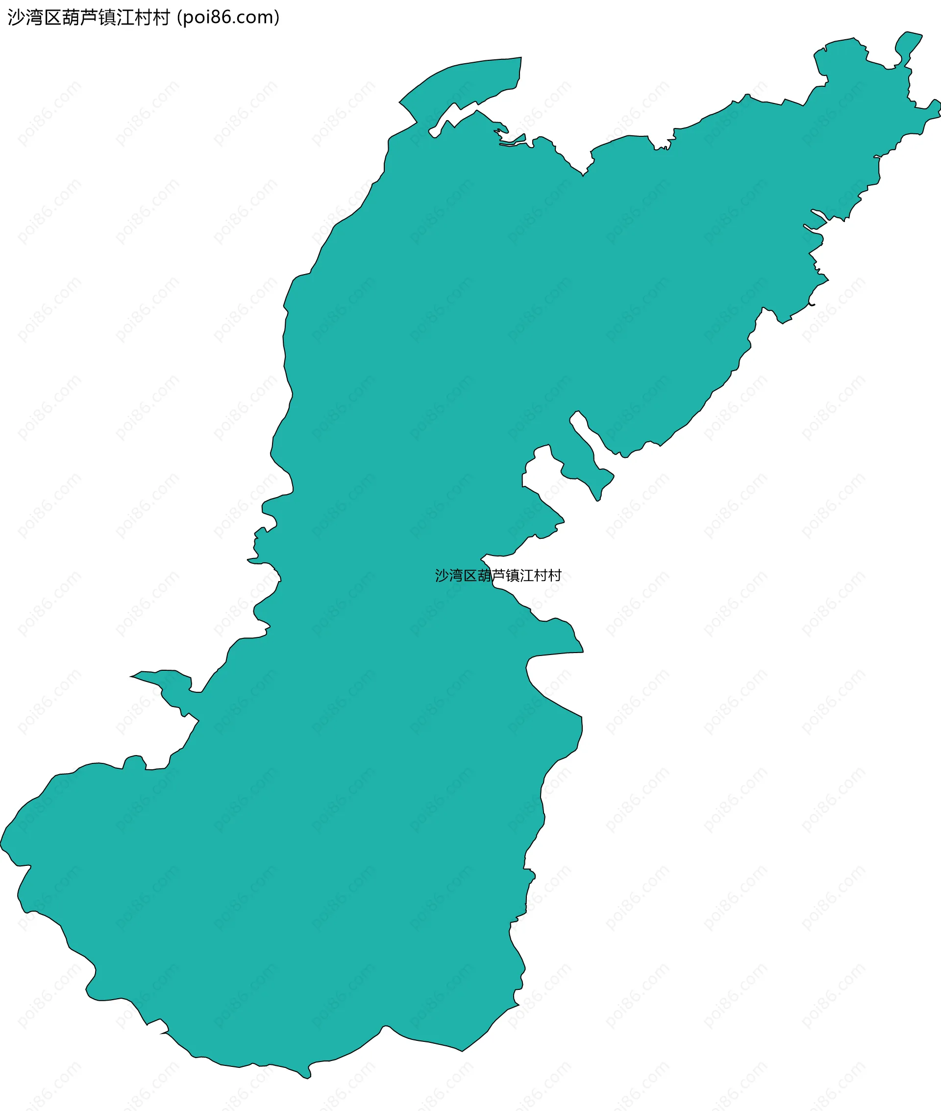 沙湾区葫芦镇江村村边界地图