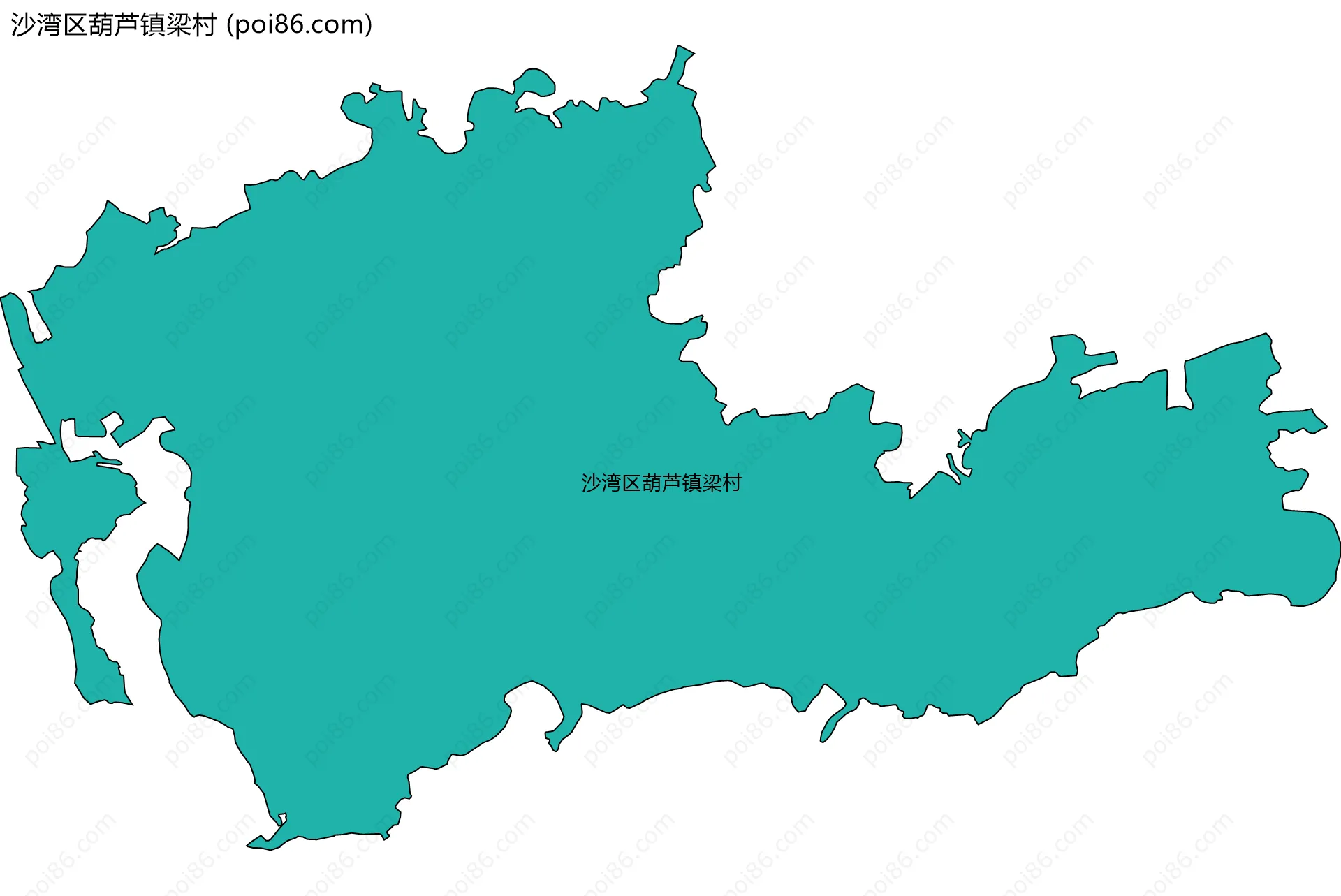 沙湾区葫芦镇梁村边界地图