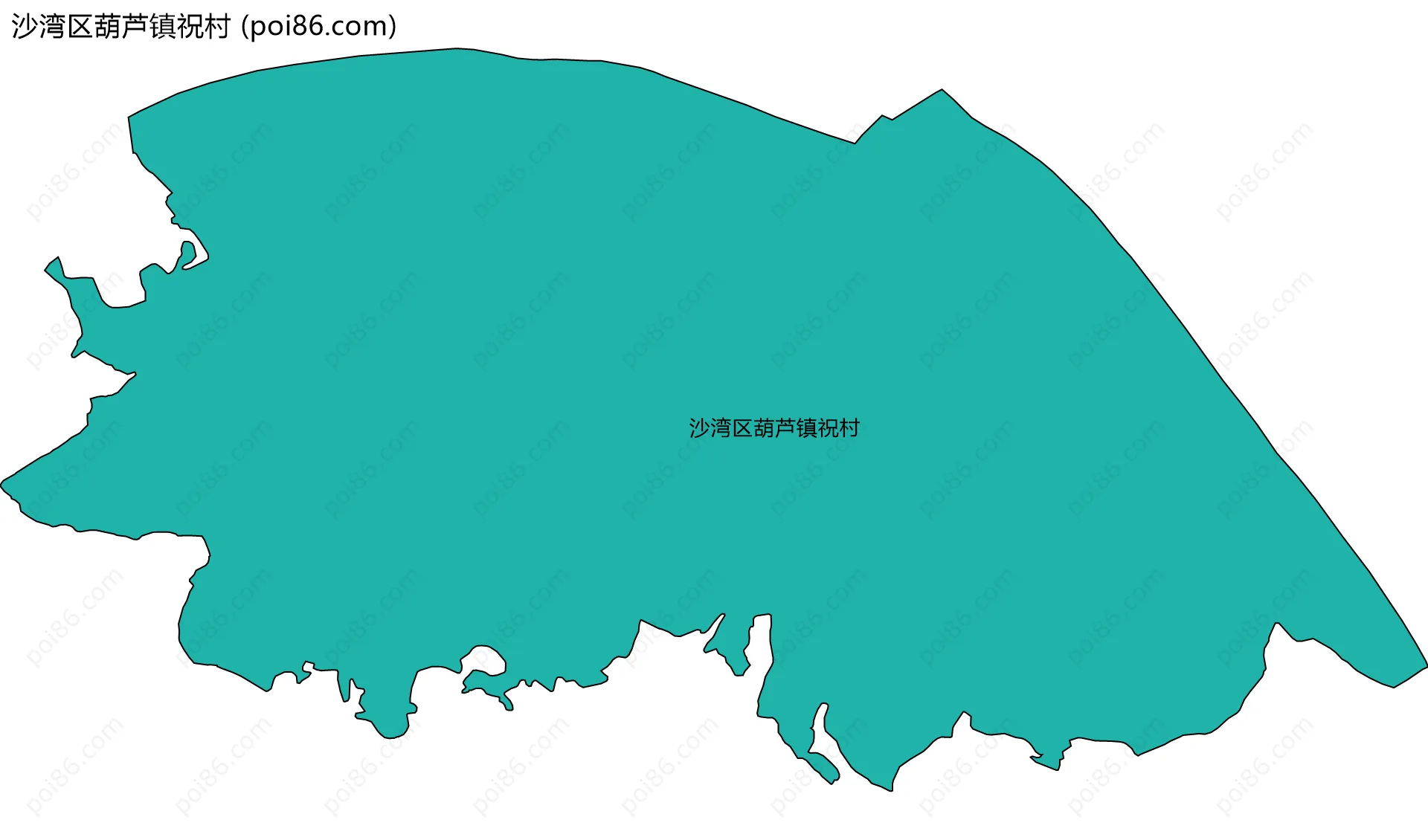 沙湾区葫芦镇祝村边界地图