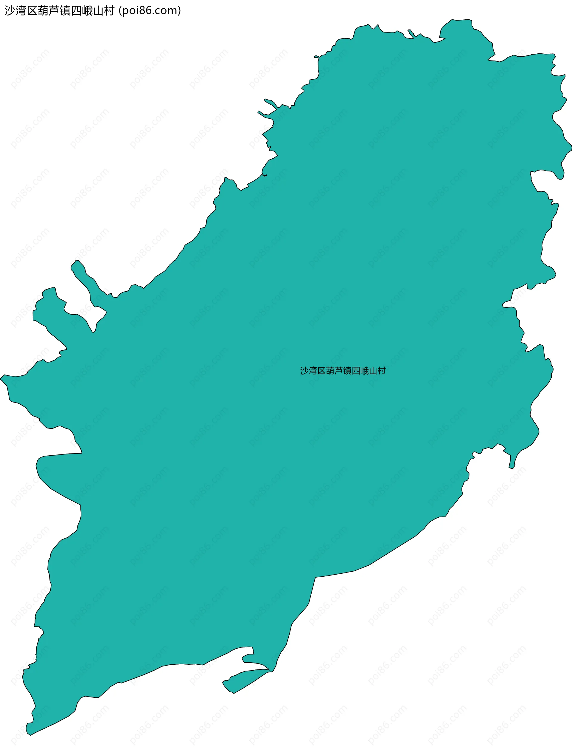 沙湾区葫芦镇四峨山村边界地图