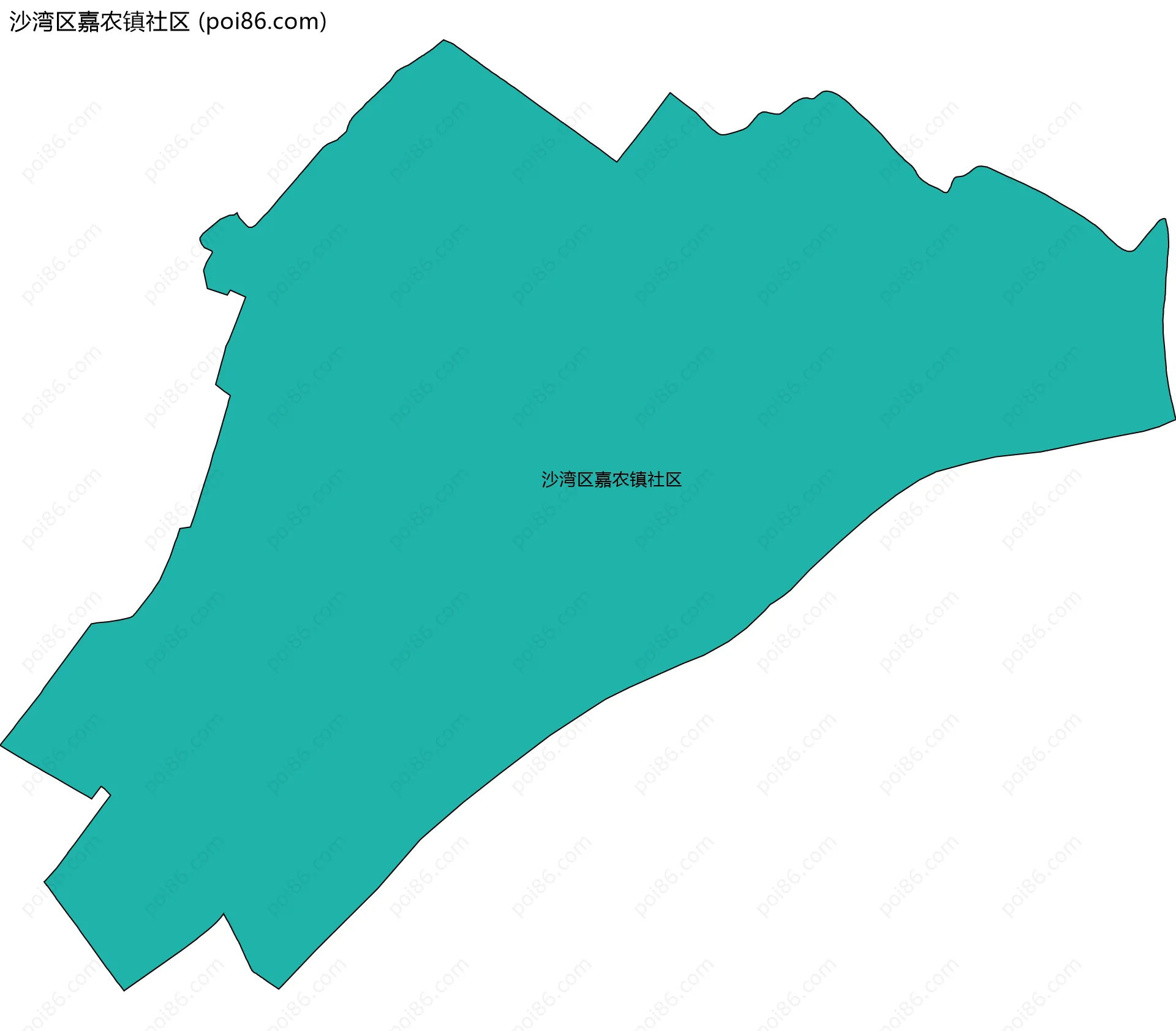 沙湾区嘉农镇社区边界地图