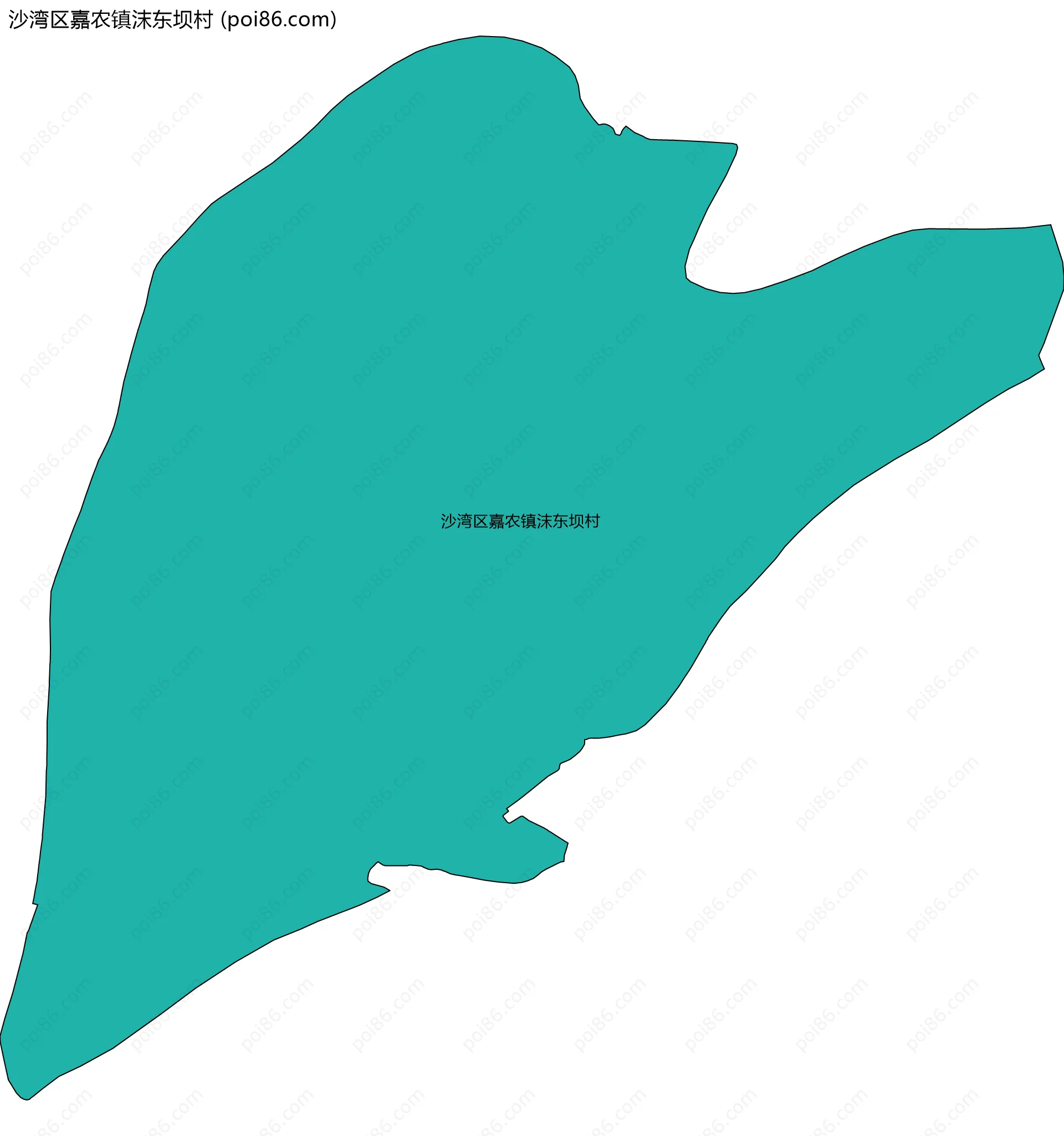 沙湾区嘉农镇沫东坝村边界地图