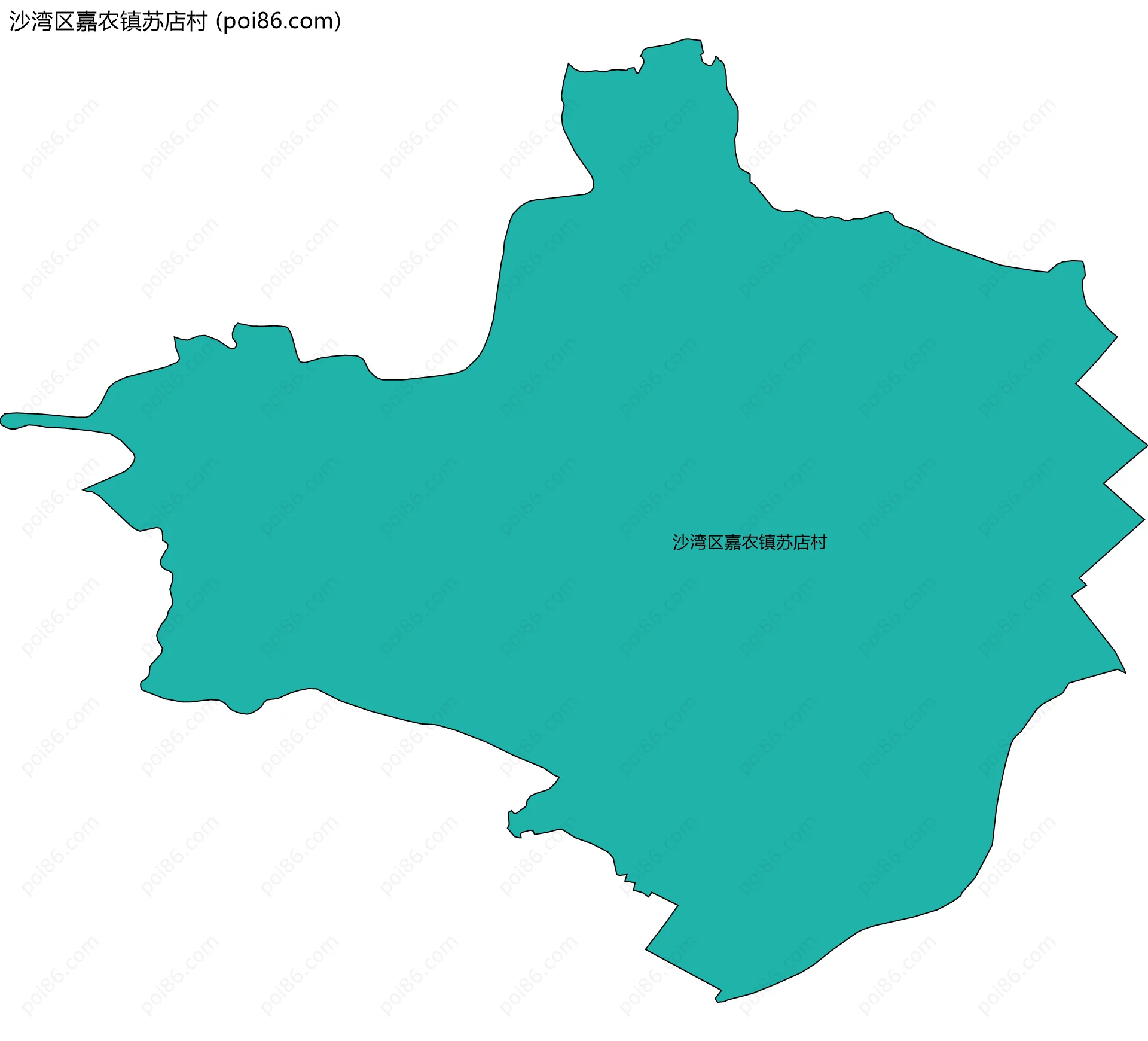 沙湾区嘉农镇苏店村边界地图