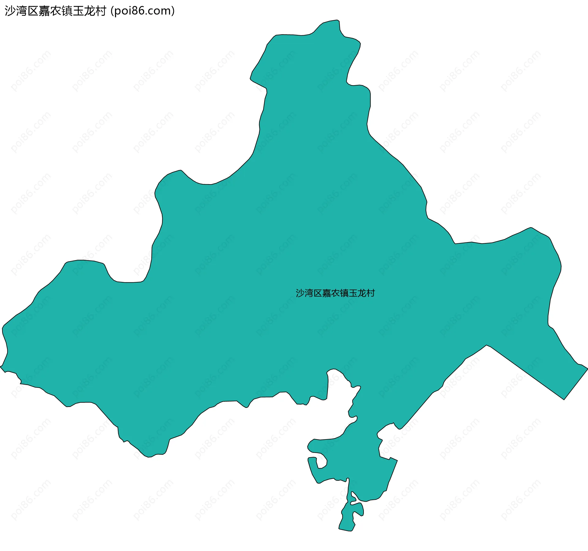 沙湾区嘉农镇玉龙村边界地图