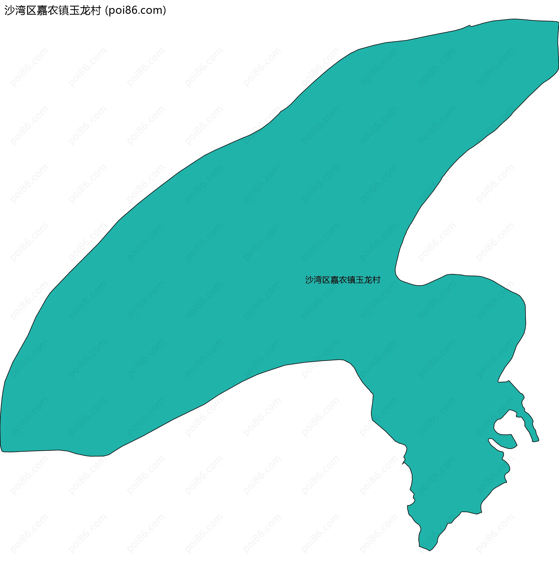 沙湾区嘉农镇玉龙村边界地图