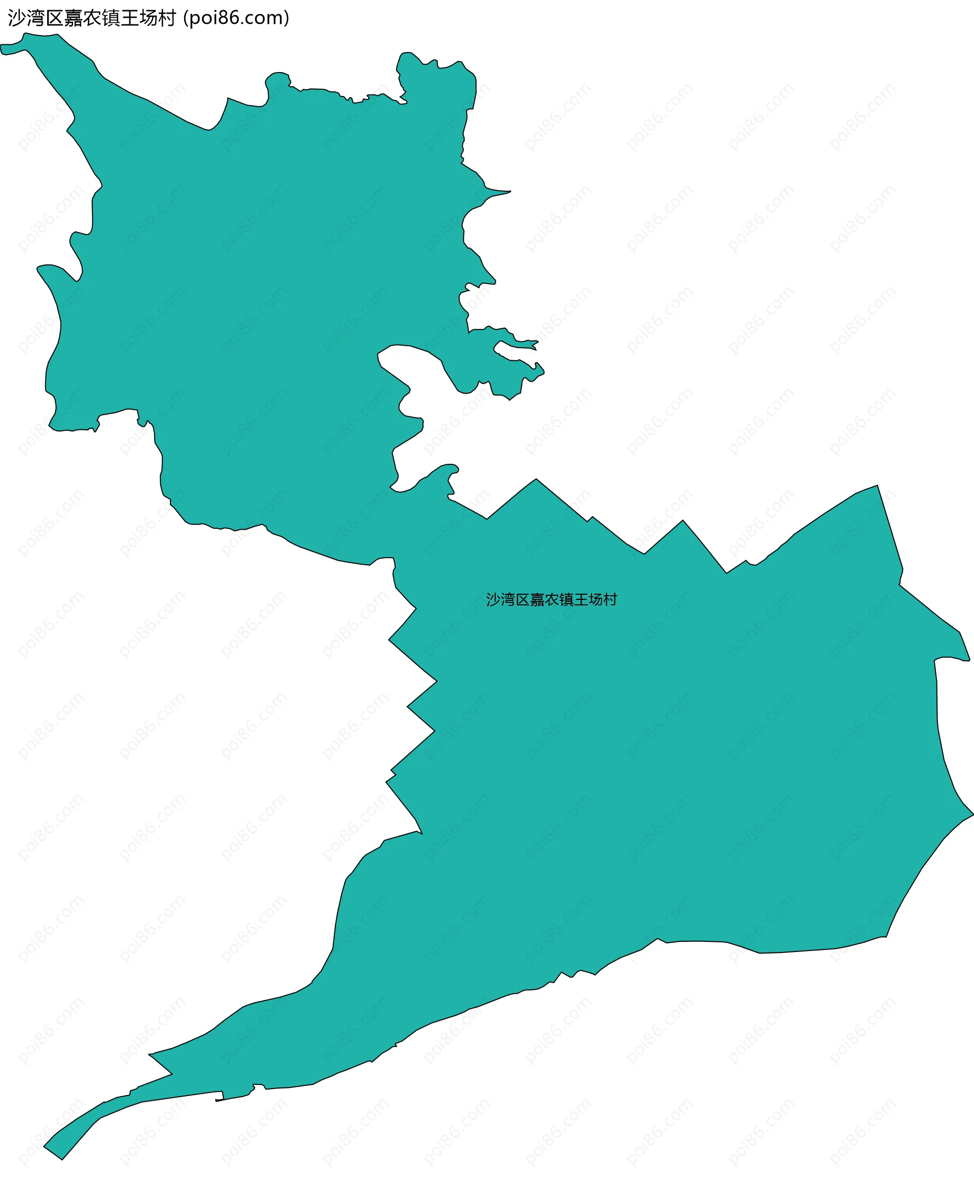 沙湾区嘉农镇王场村边界地图