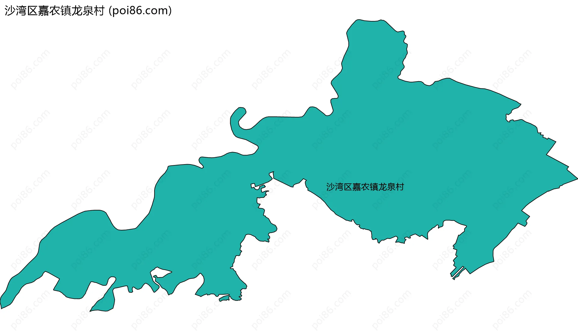 沙湾区嘉农镇龙泉村边界地图