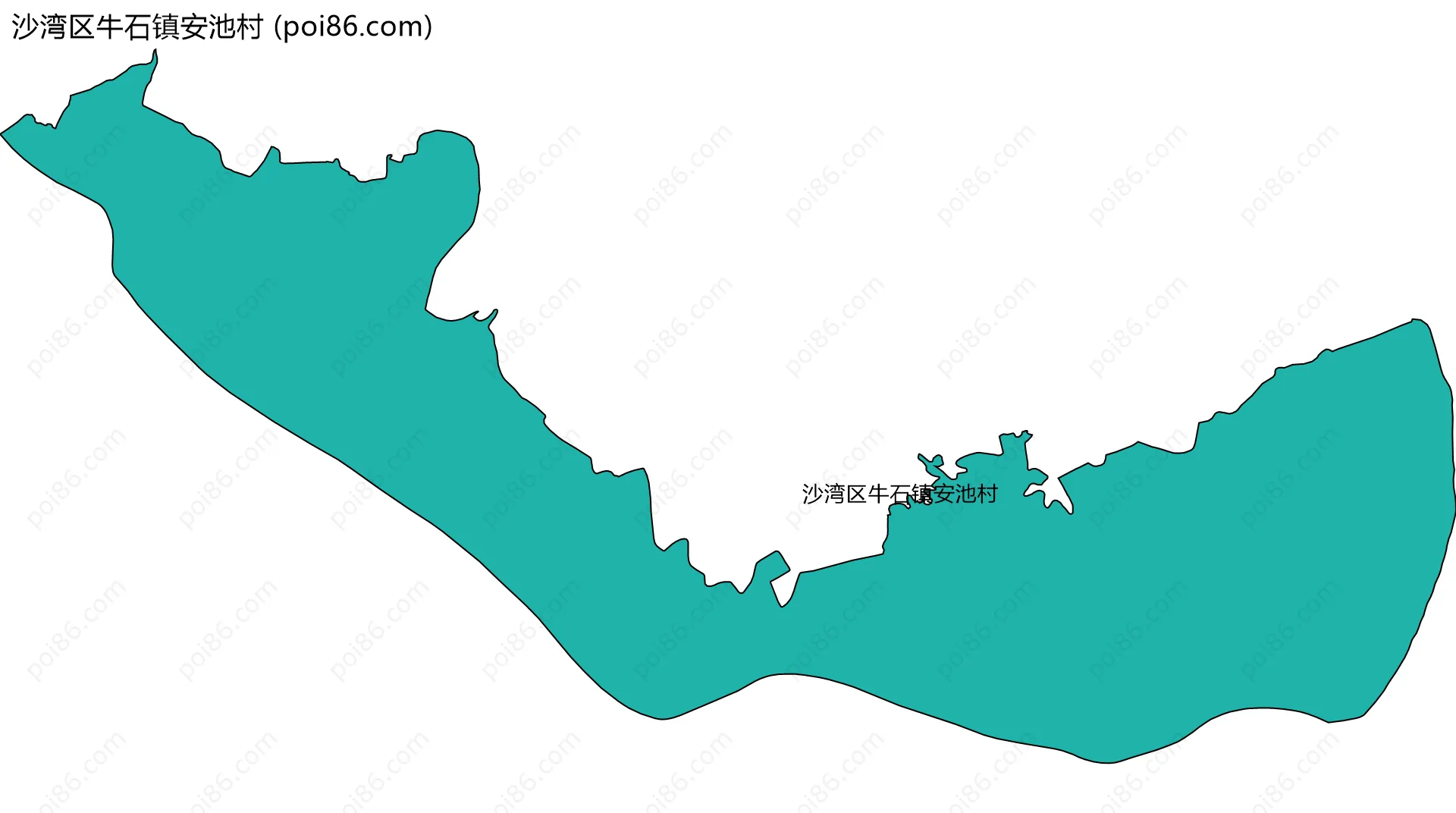沙湾区牛石镇安池村边界地图