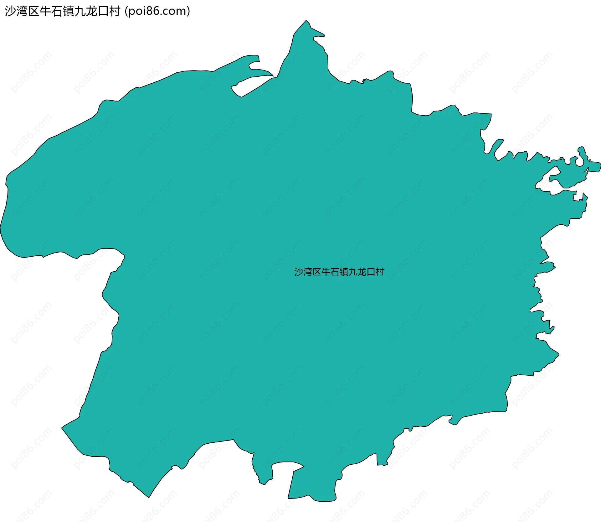 沙湾区牛石镇九龙口村边界地图