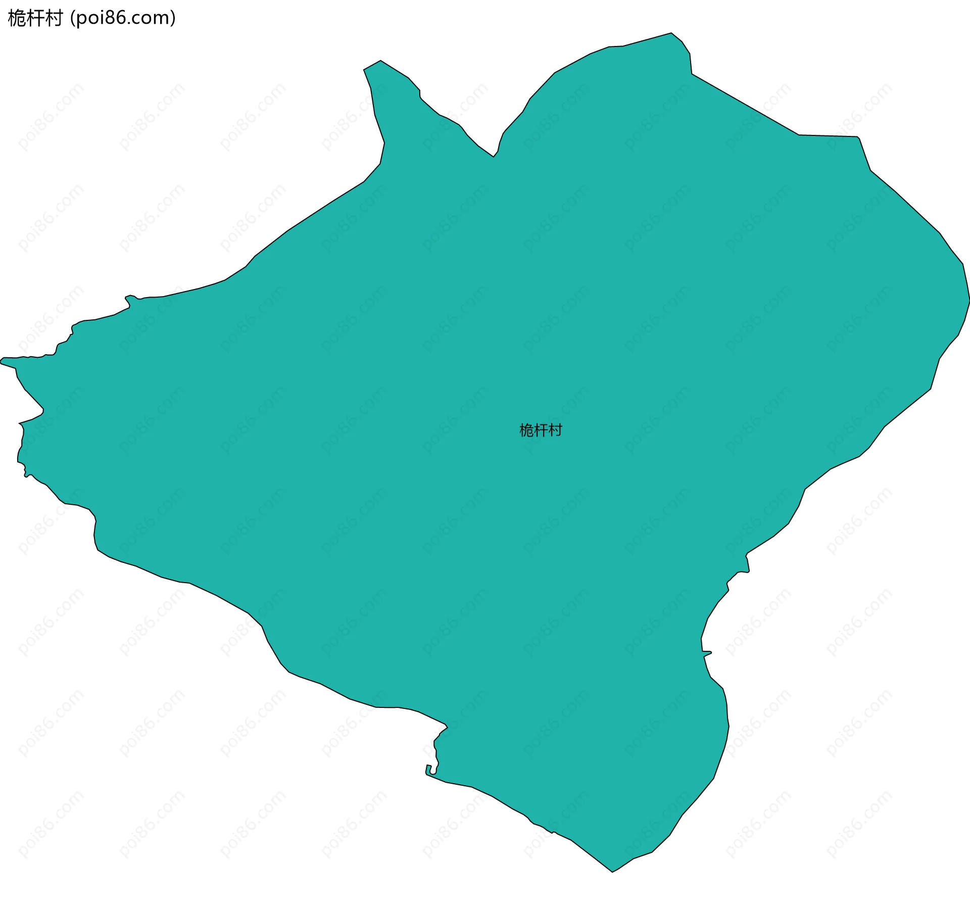 桅杆村边界地图