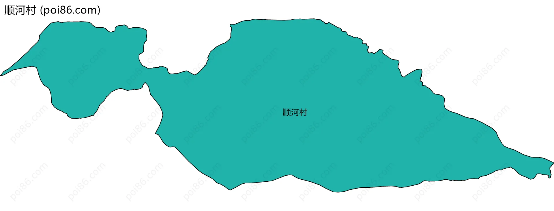 顺河村边界地图