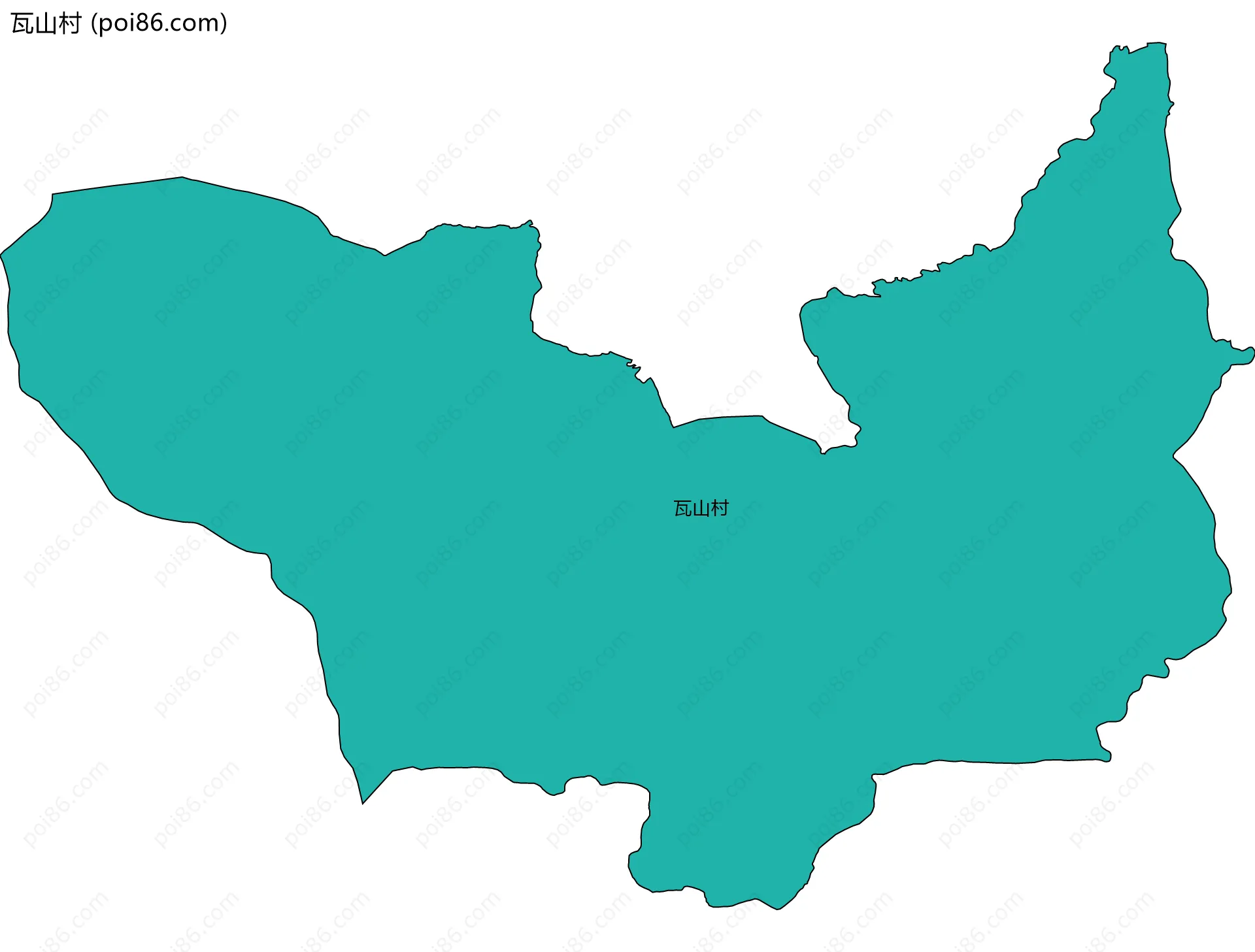 瓦山村边界地图