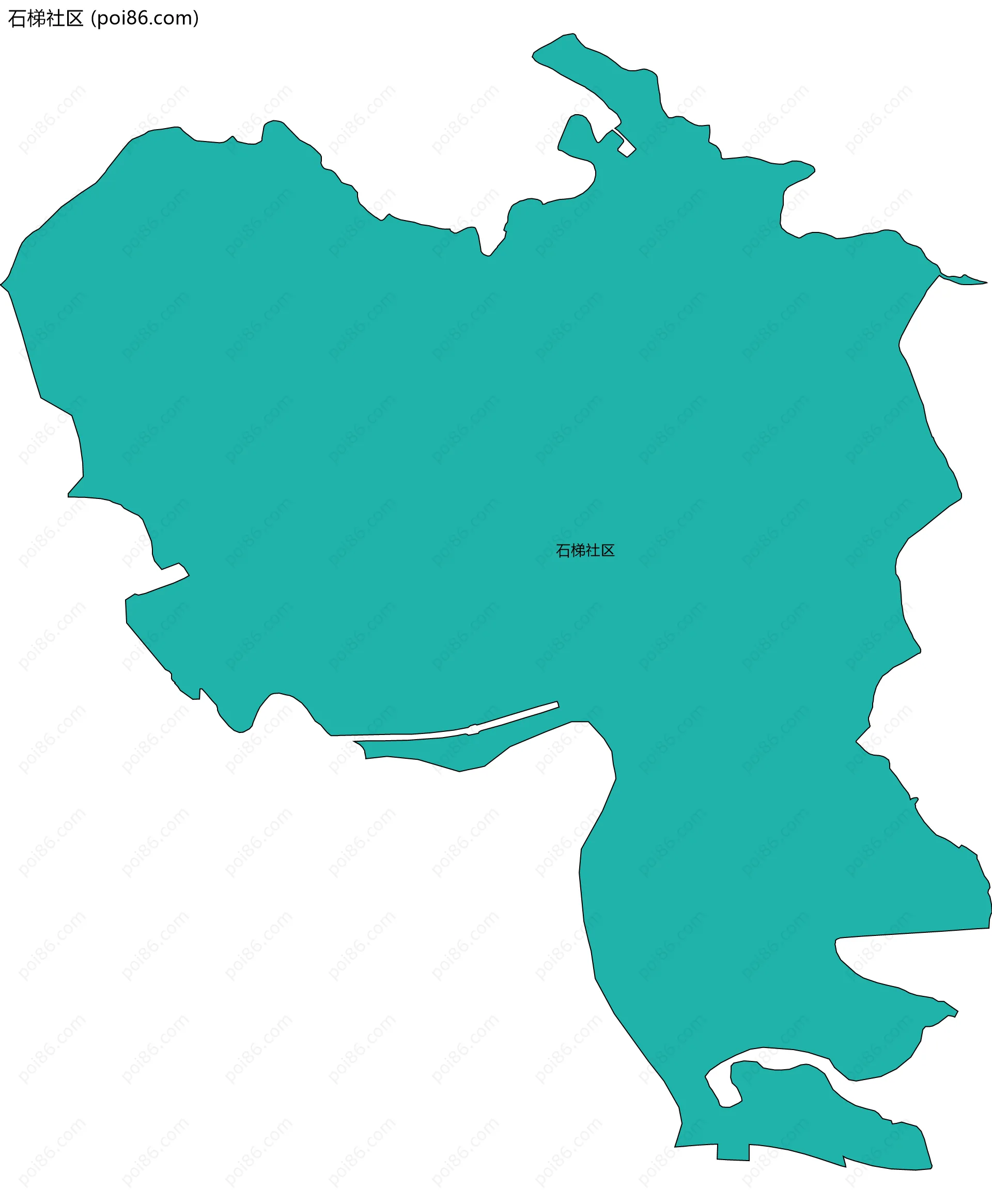 石梯社区边界地图