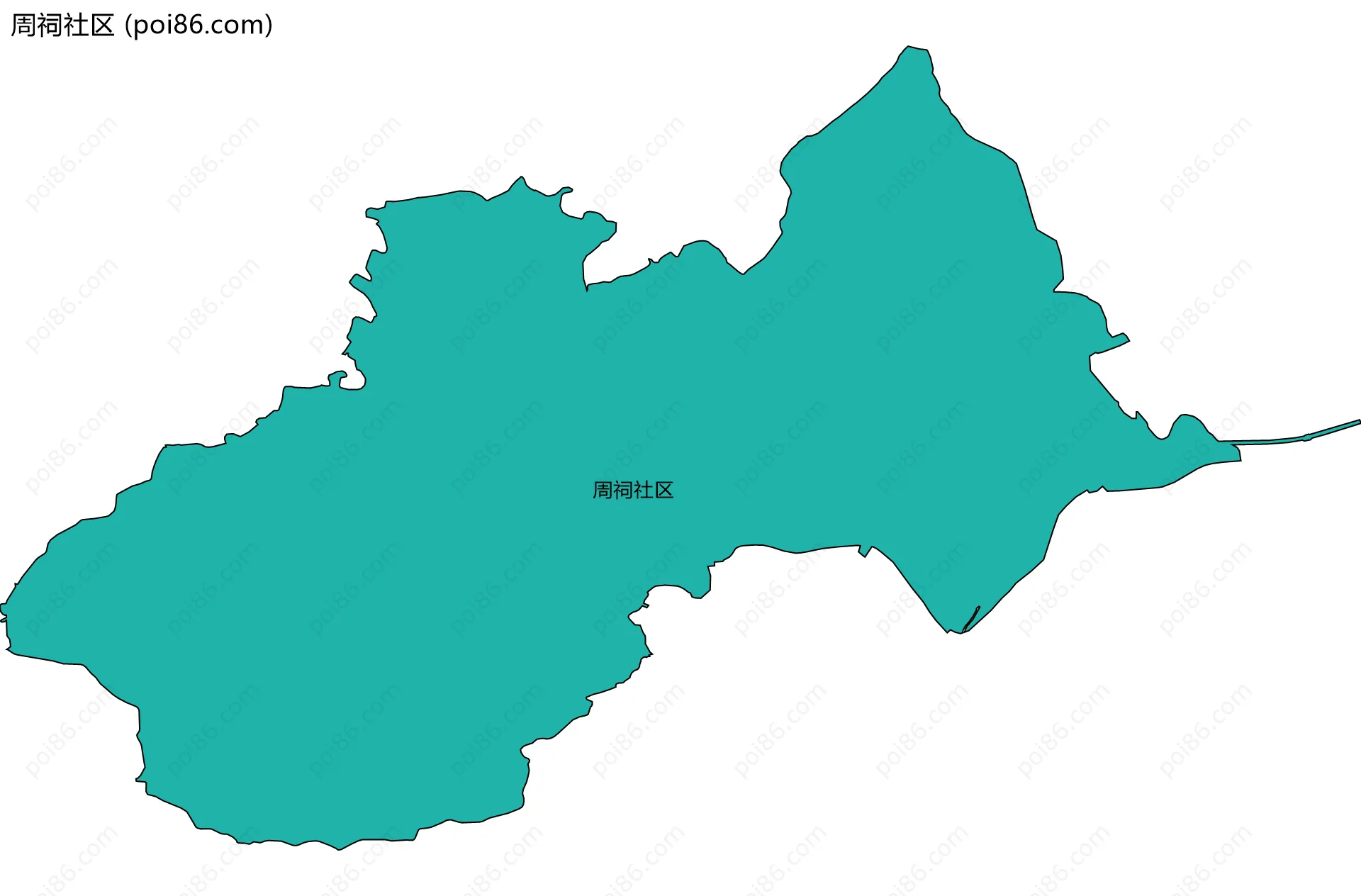 周祠社区边界地图