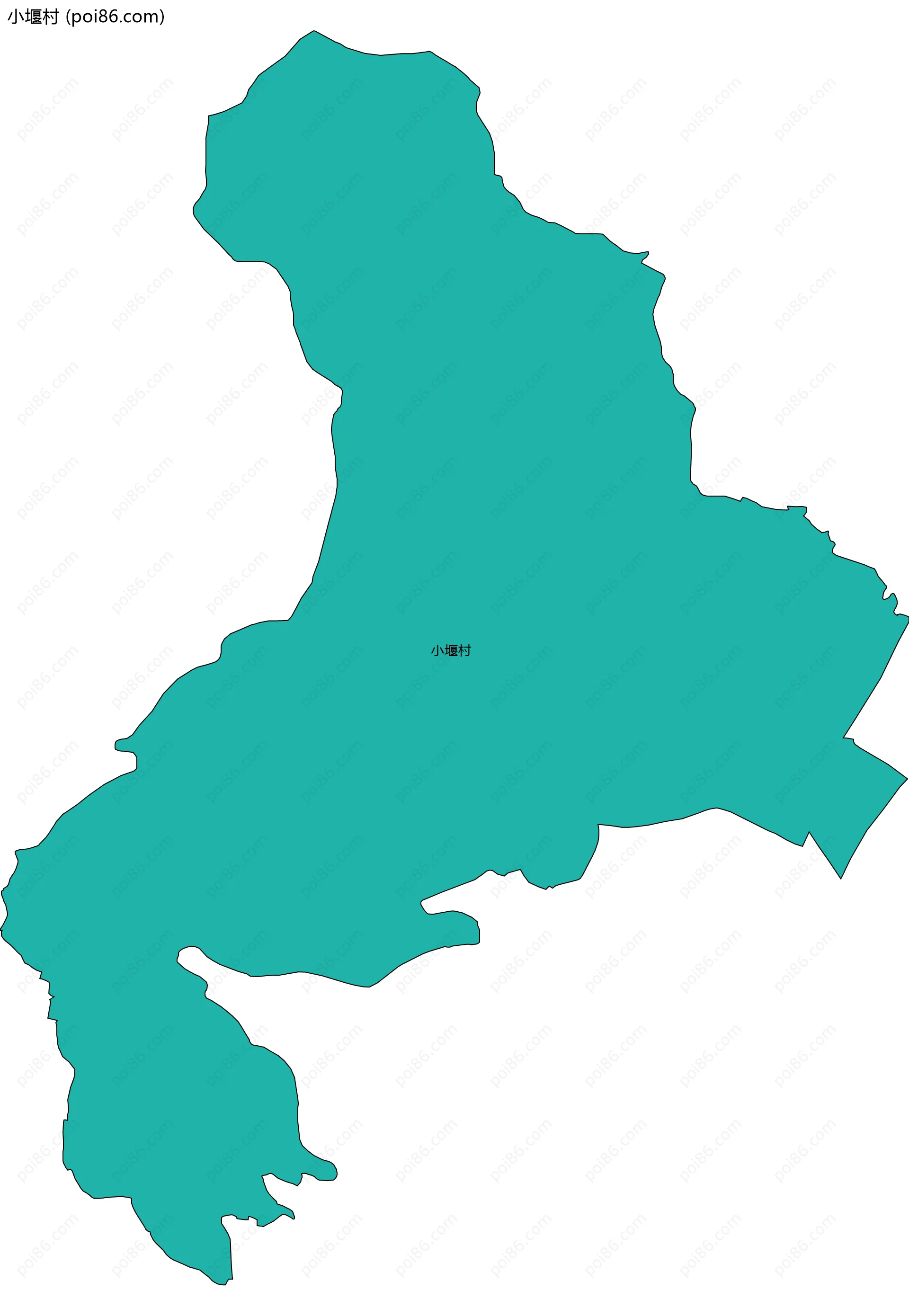 小堰村边界地图